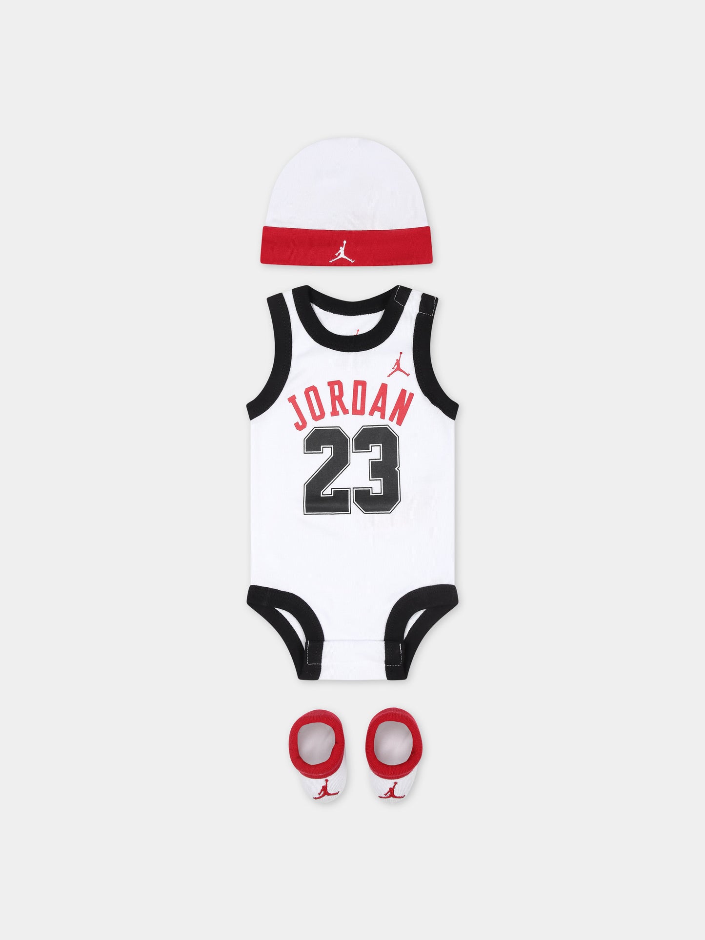 Set bianco per neonato con iconico Jumpman e logo,Jordan,LJ0208 001