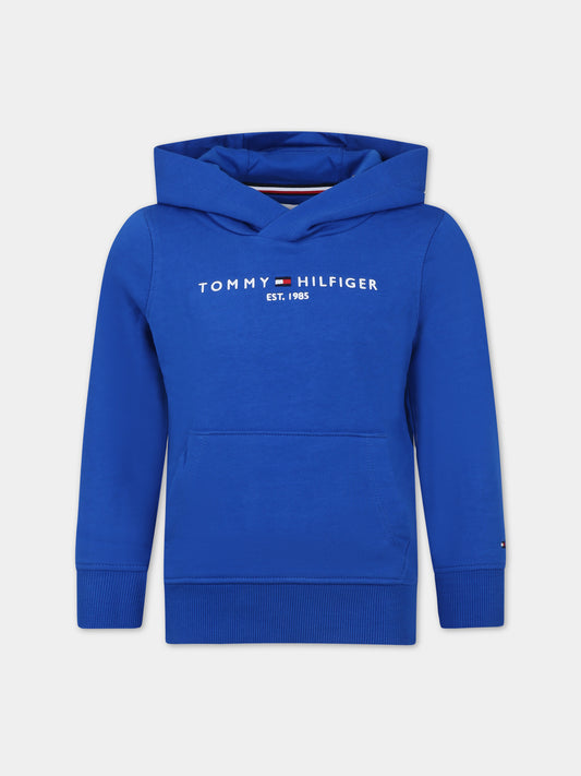 Felpa azzurra per bambino con logo,Tommy Hilfiger Junior,23FMTHKS0KS00205 C66