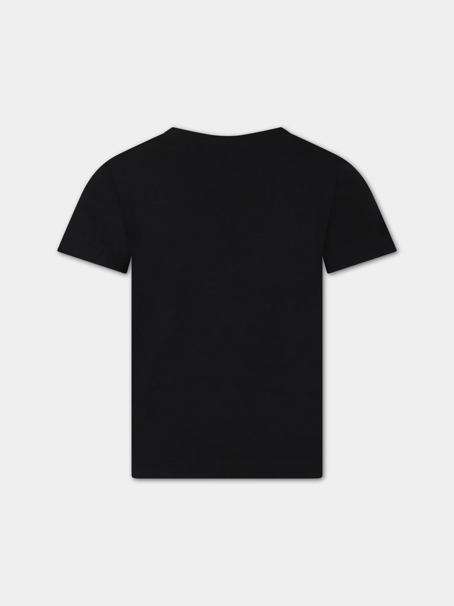 T-shirt nera per bambino con stampa logo,Calvin Klein Kids,23FMCKIB0IB01971 BEH