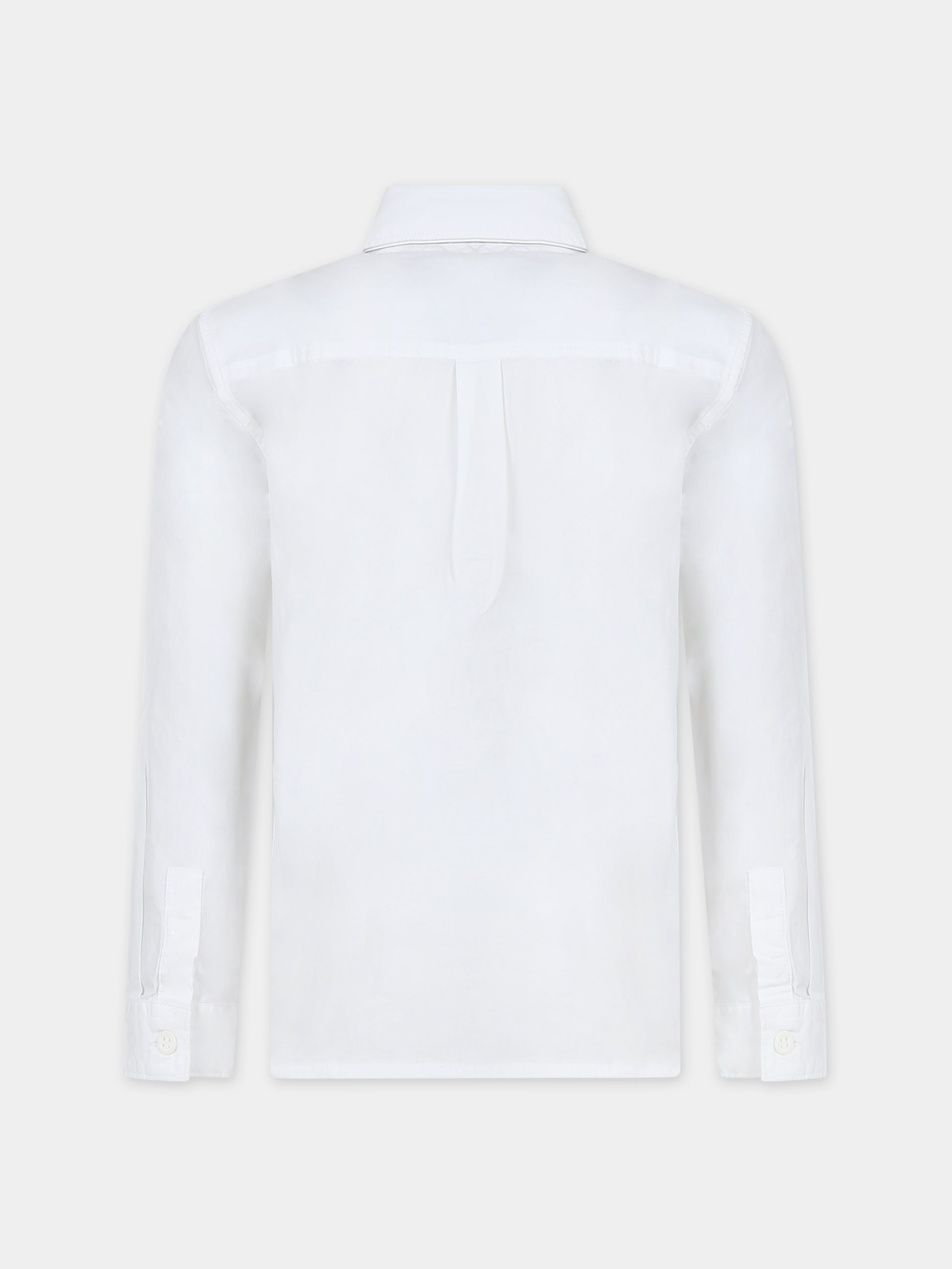 Camicia bianca per bambino con logo,Calvin Klein Kids,23FMCKIB0IB01962 YAF