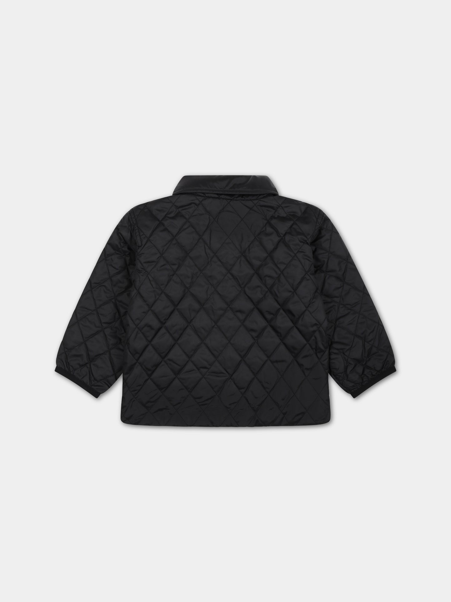 Pumino nero per neonato con logo,Calvin Klein Kids,23FMCKIN0IN00151 BEH