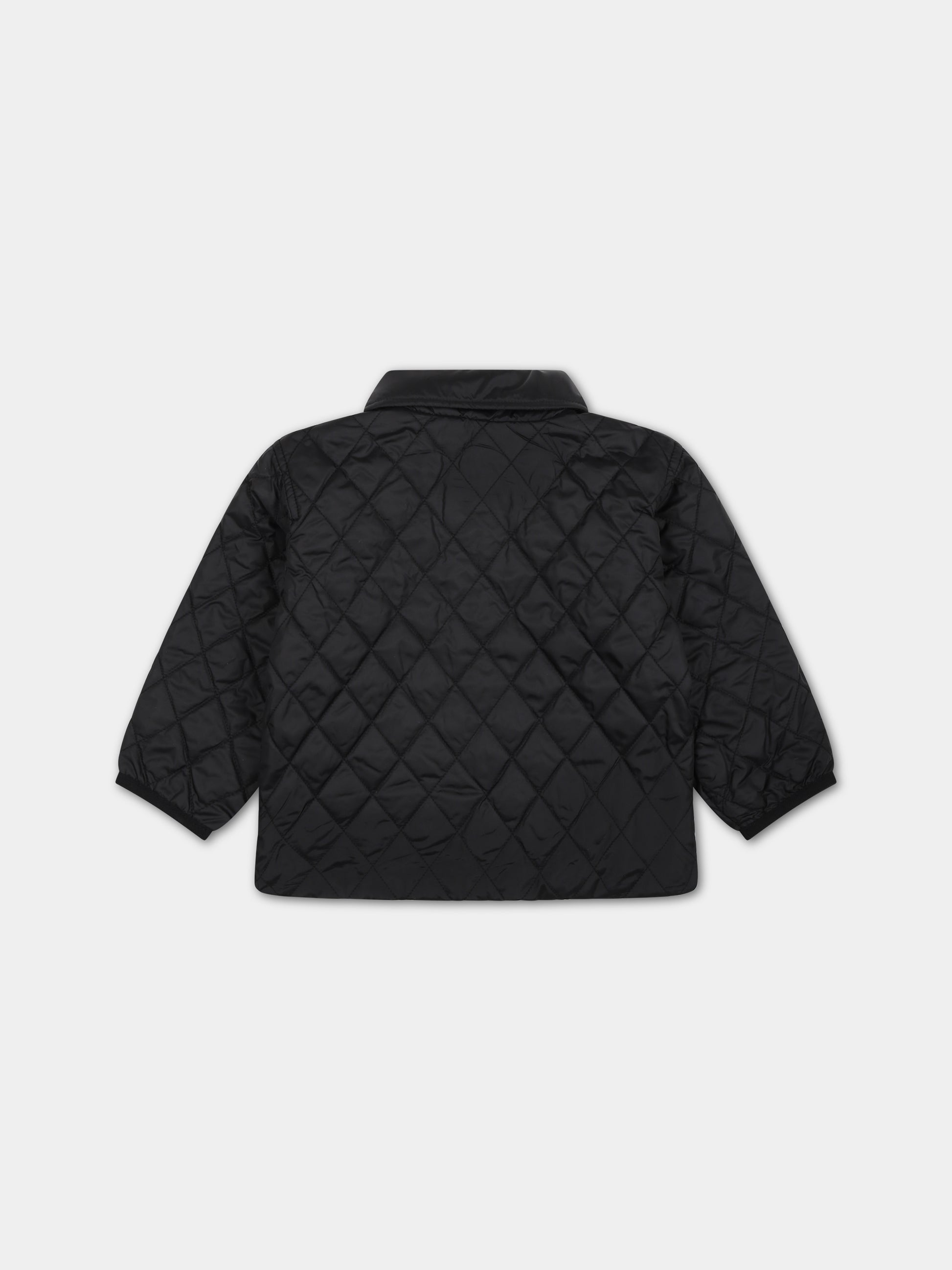 Pumino nero per neonato con logo,Calvin Klein Kids,23FMCKIN0IN00151 BEH