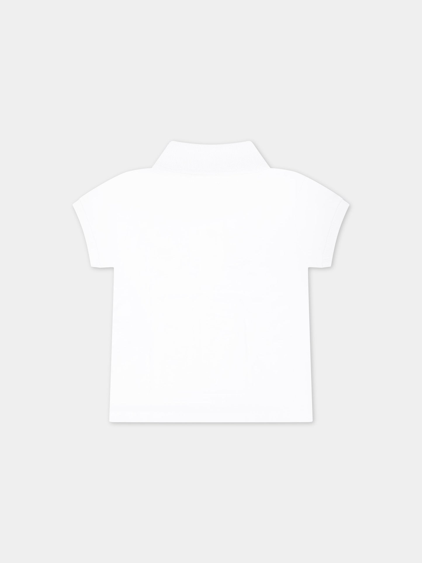 Polo a manica corta bianca per neonato con iconico Pony ricamato,Ralph Lauren Kids,570127001