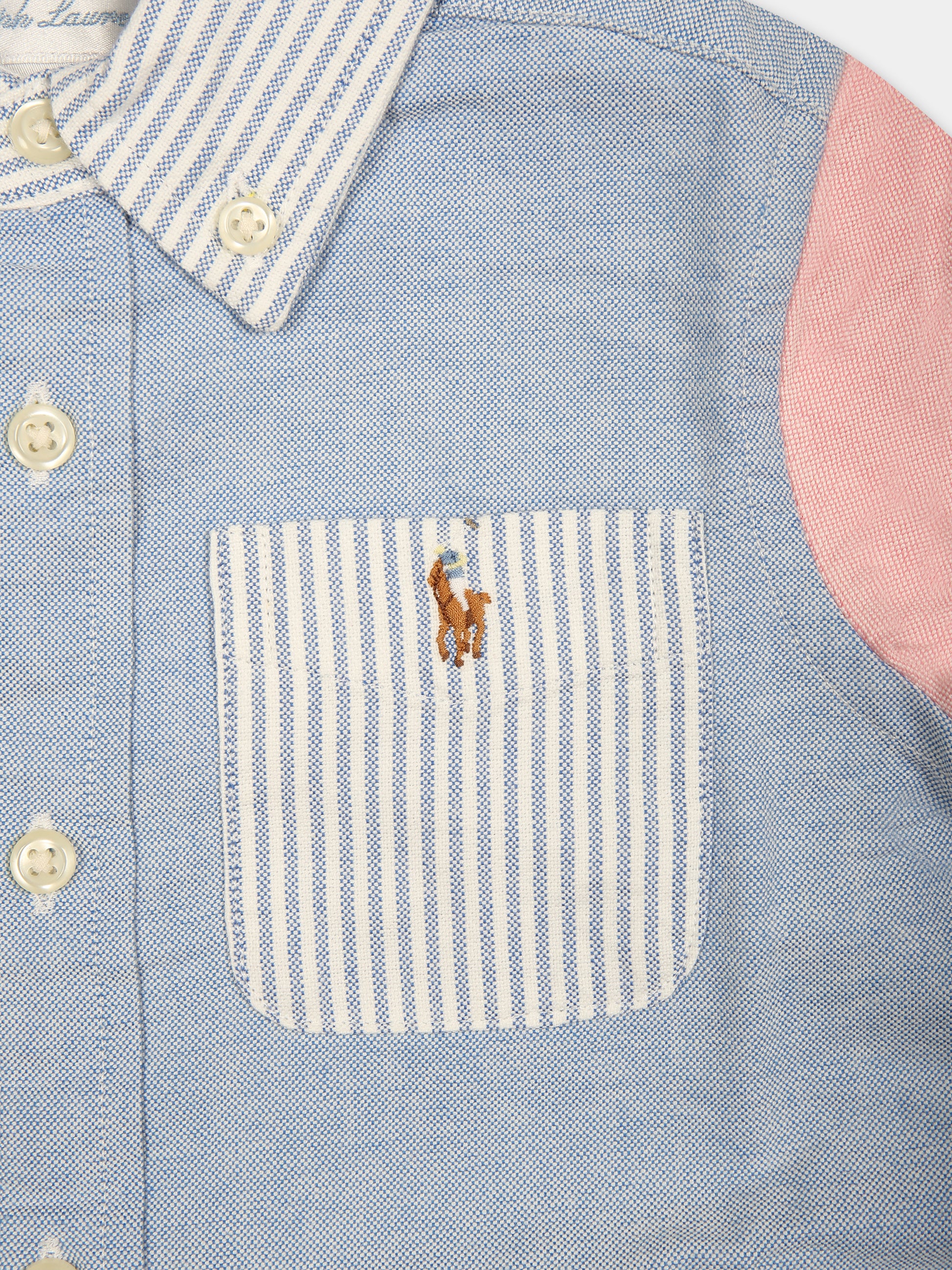 Camicia multicolor per neonato con logo,Ralph Lauren Kids,926248001