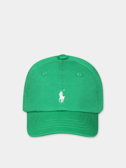 Cappello verde per bambino con cavallino,Ralph Lauren Kids,785653051