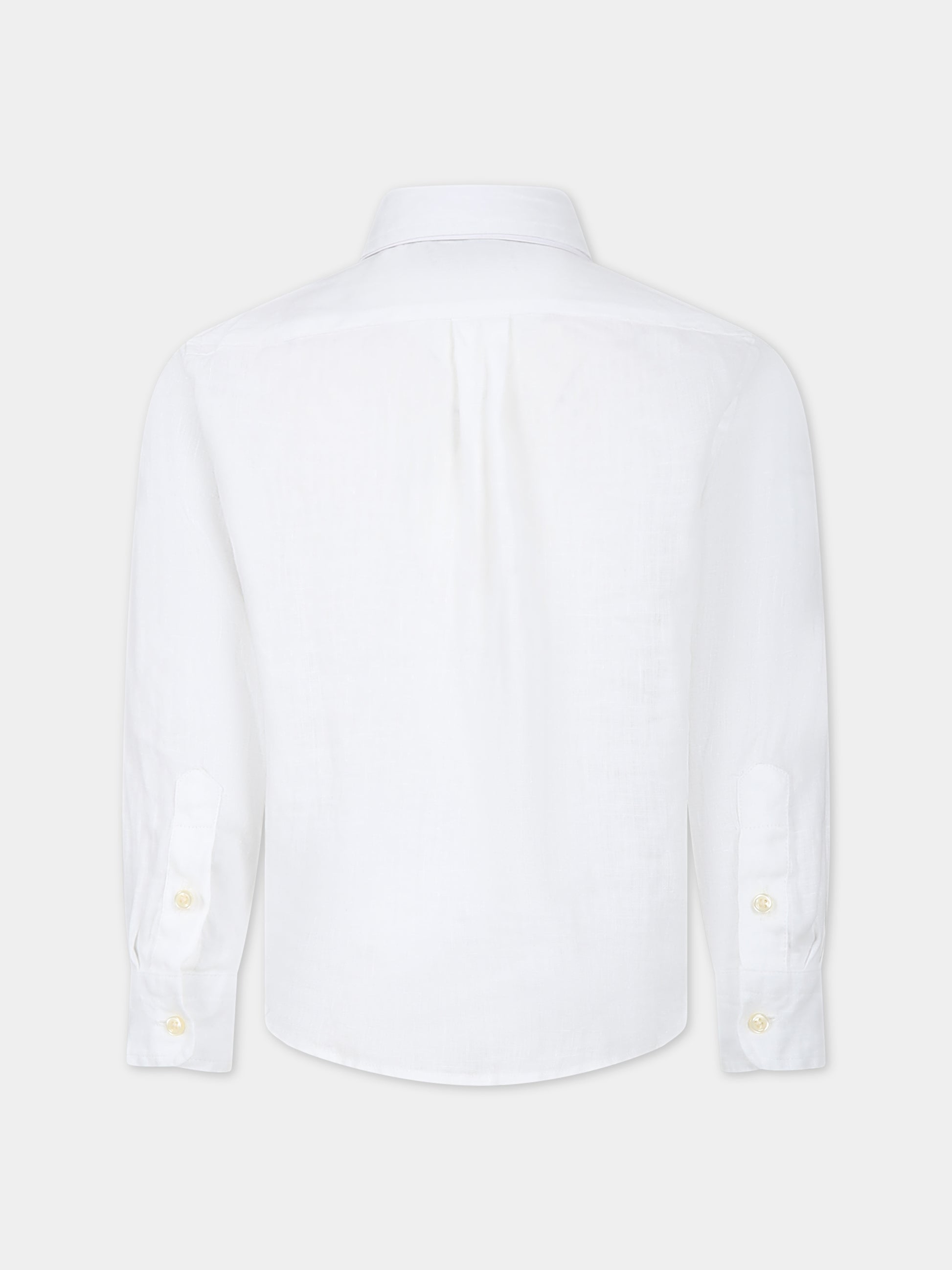 Camicia bianca per bambino con cavallino,Ralph Lauren Kids,865270005