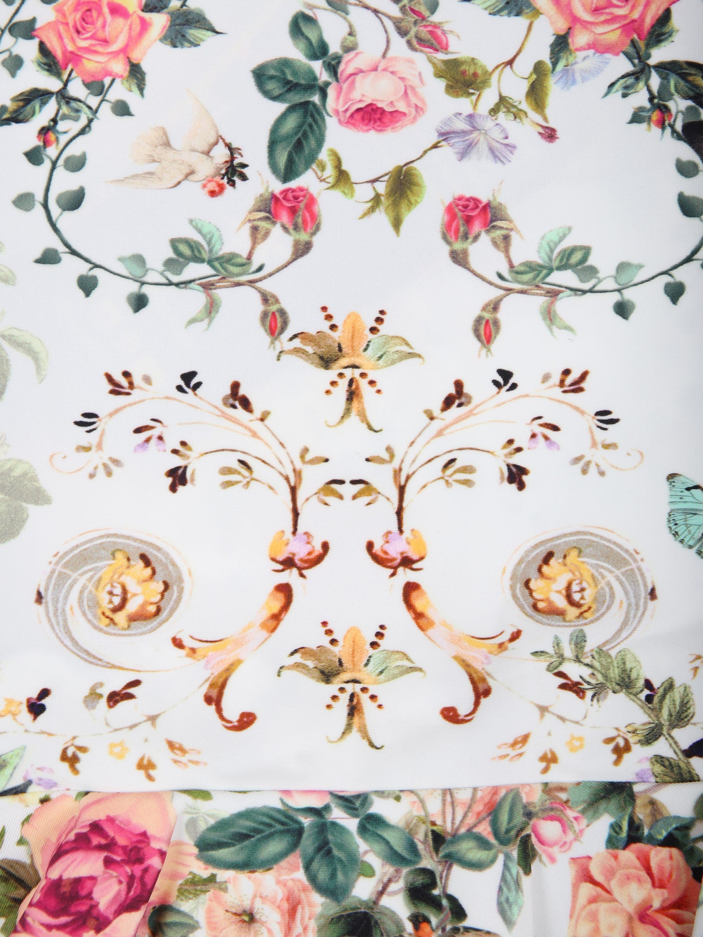 Costume multicolor per neonata con stampa floreale,Camilla,00024993 RENAROMA