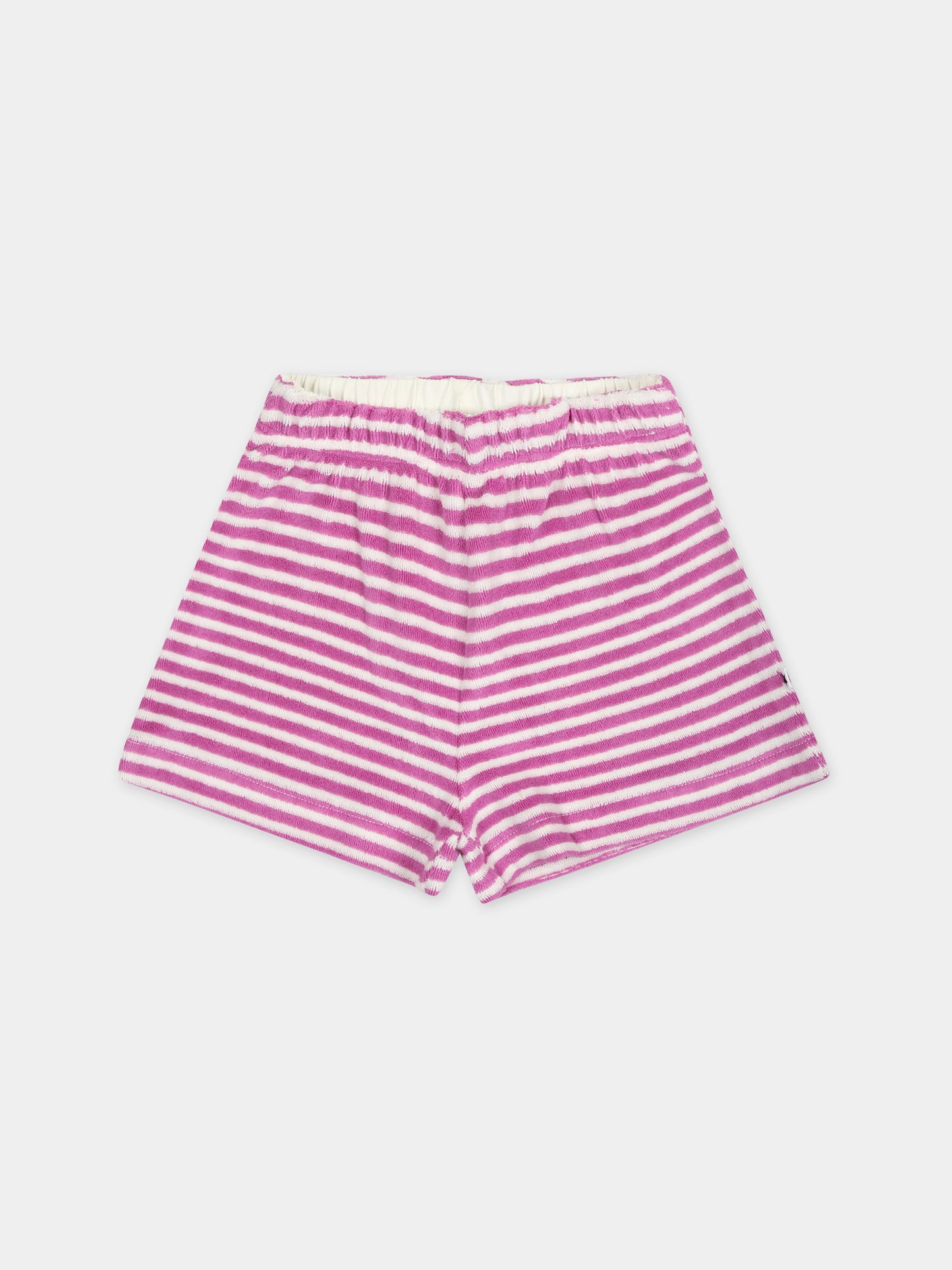 Shorts casual fucsia per neonata con righe,Molo,4S24H101 9044