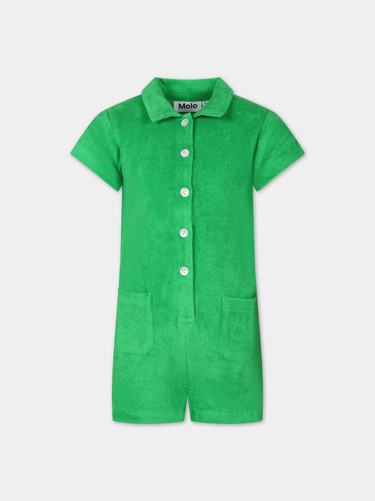 Jumpsuit verde per bambina,Molo,2S24I401 1368