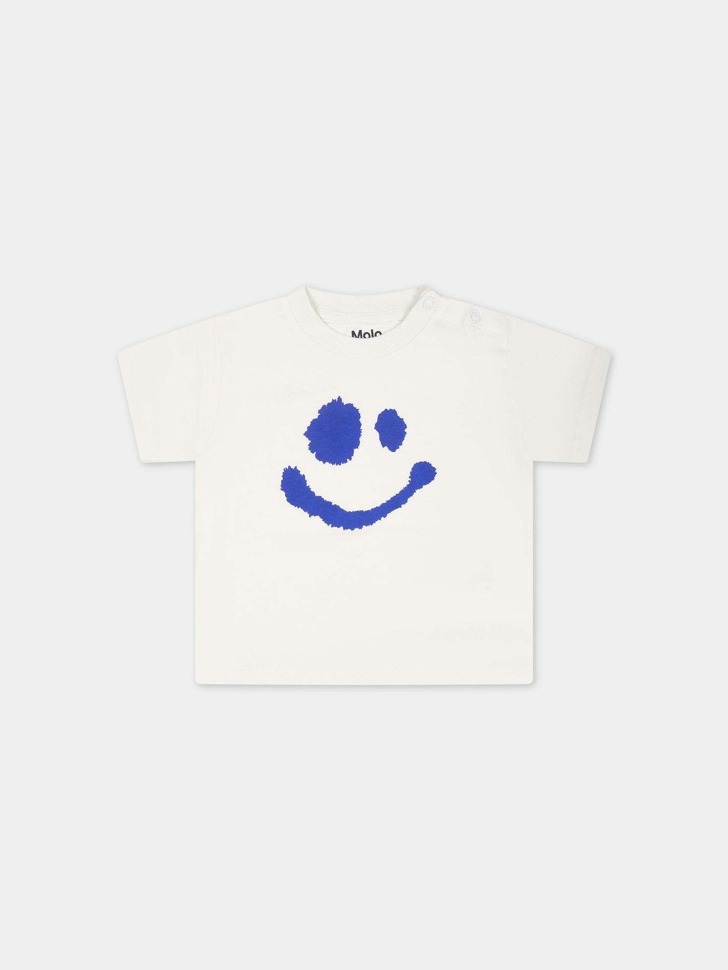 T-shirt avorio per neonati con smile,Molo,6S24A212 8900