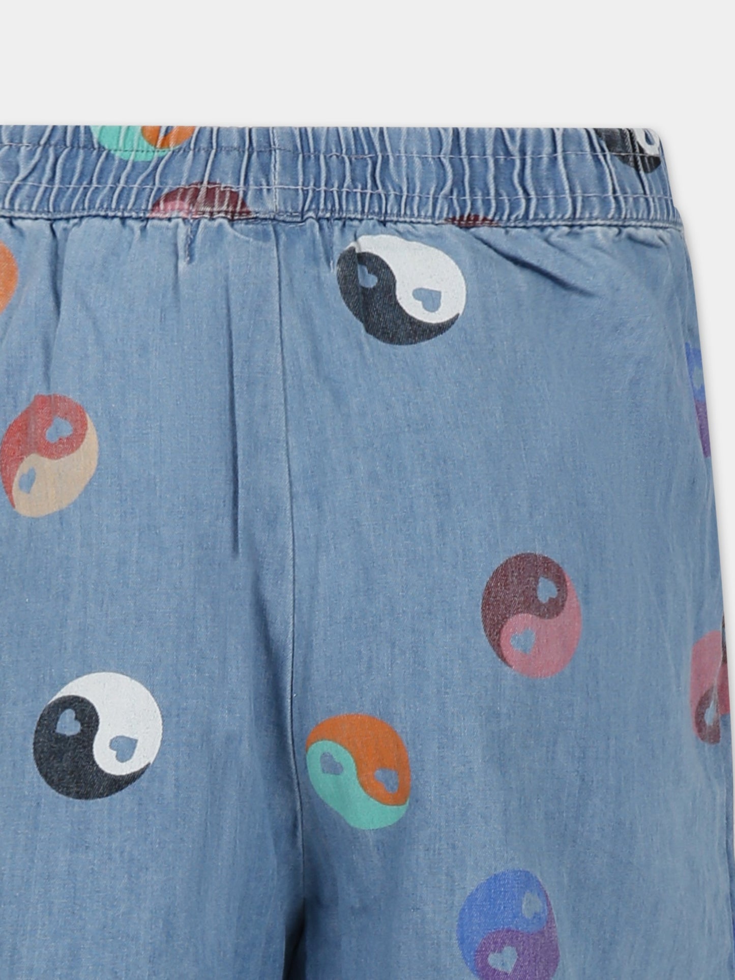 Pantaloni blu per bambina con yin e yang,Molo,2S24I104 9010