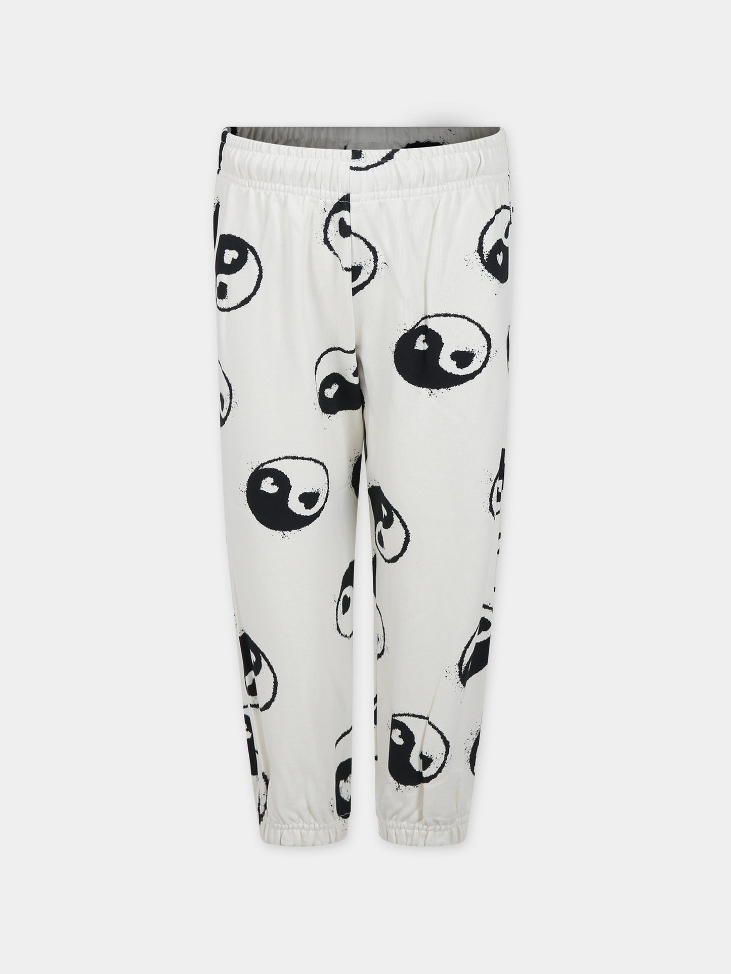 Pantaloni bianchi per bambina con yin e yang,Molo,2S24I203 9051