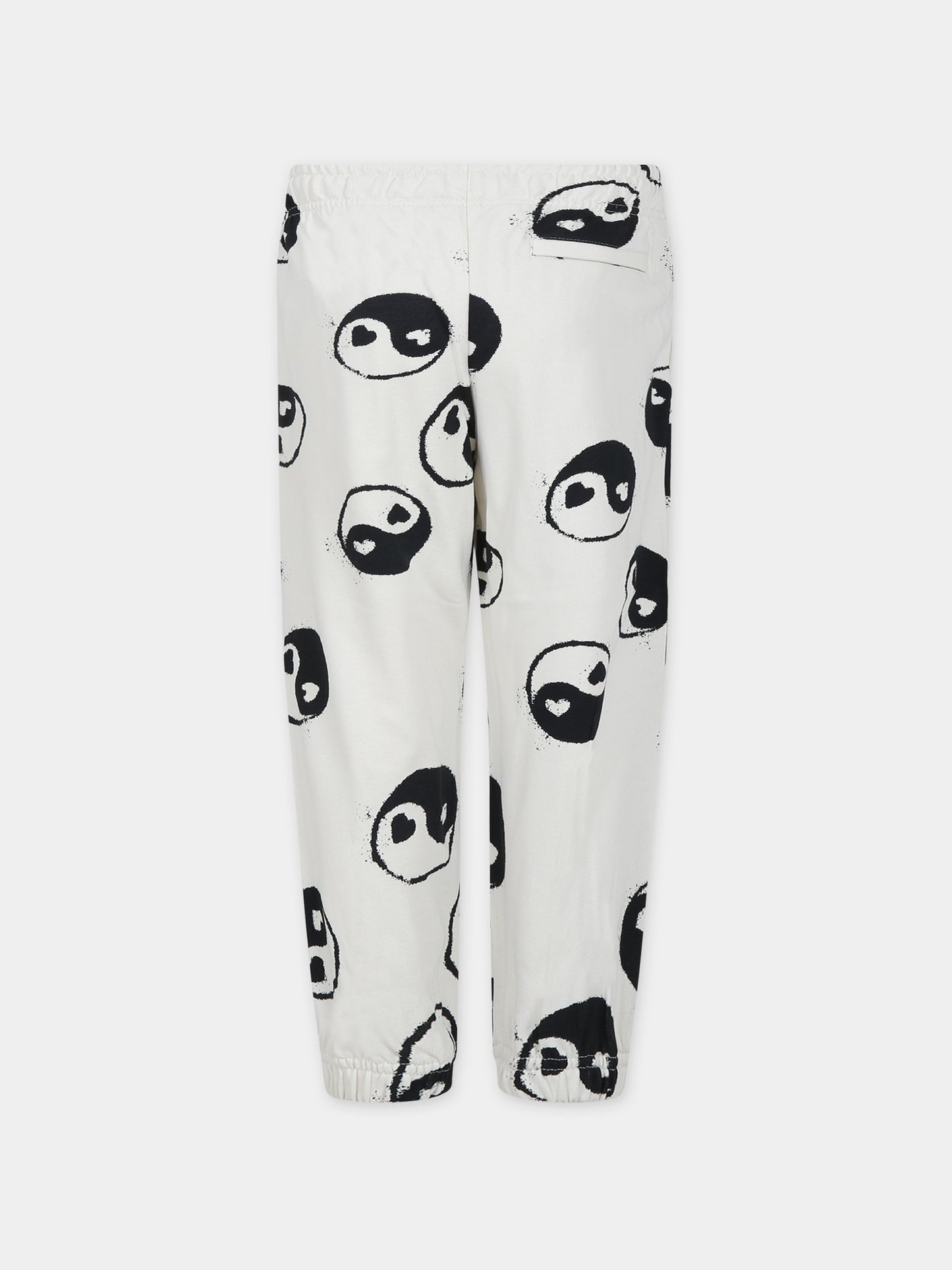 Pantaloni bianchi per bambina con yin e yang,Molo,2S24I203 9051