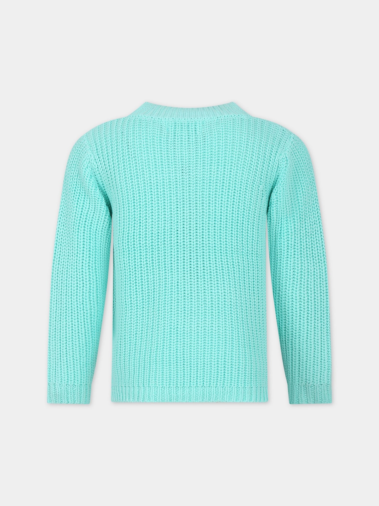 Maglione verde per bambina,Molo,2S24K201 8866