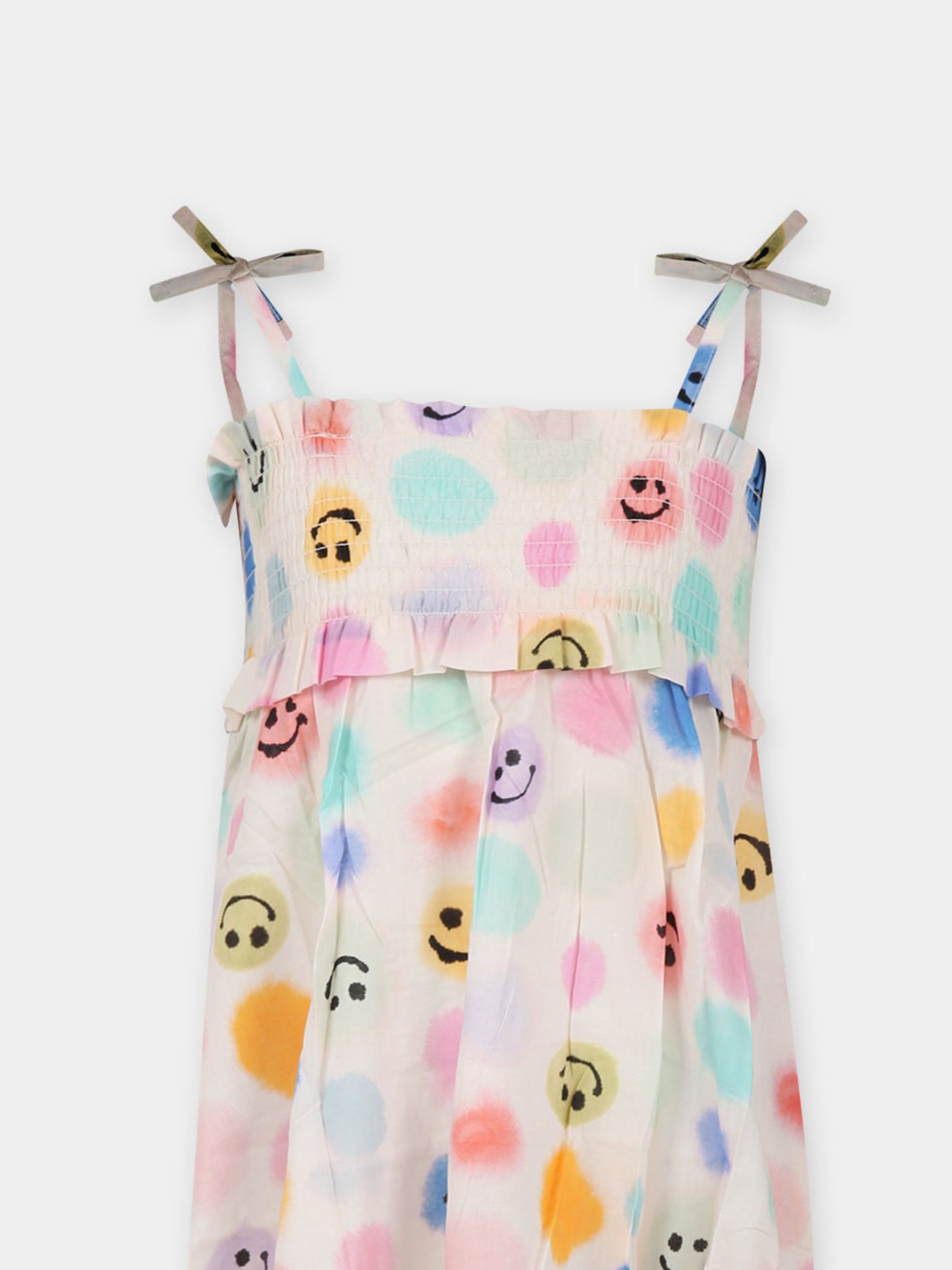 Copricostume avorio per bambina con smile e pois,Molo,2S24E101 6990