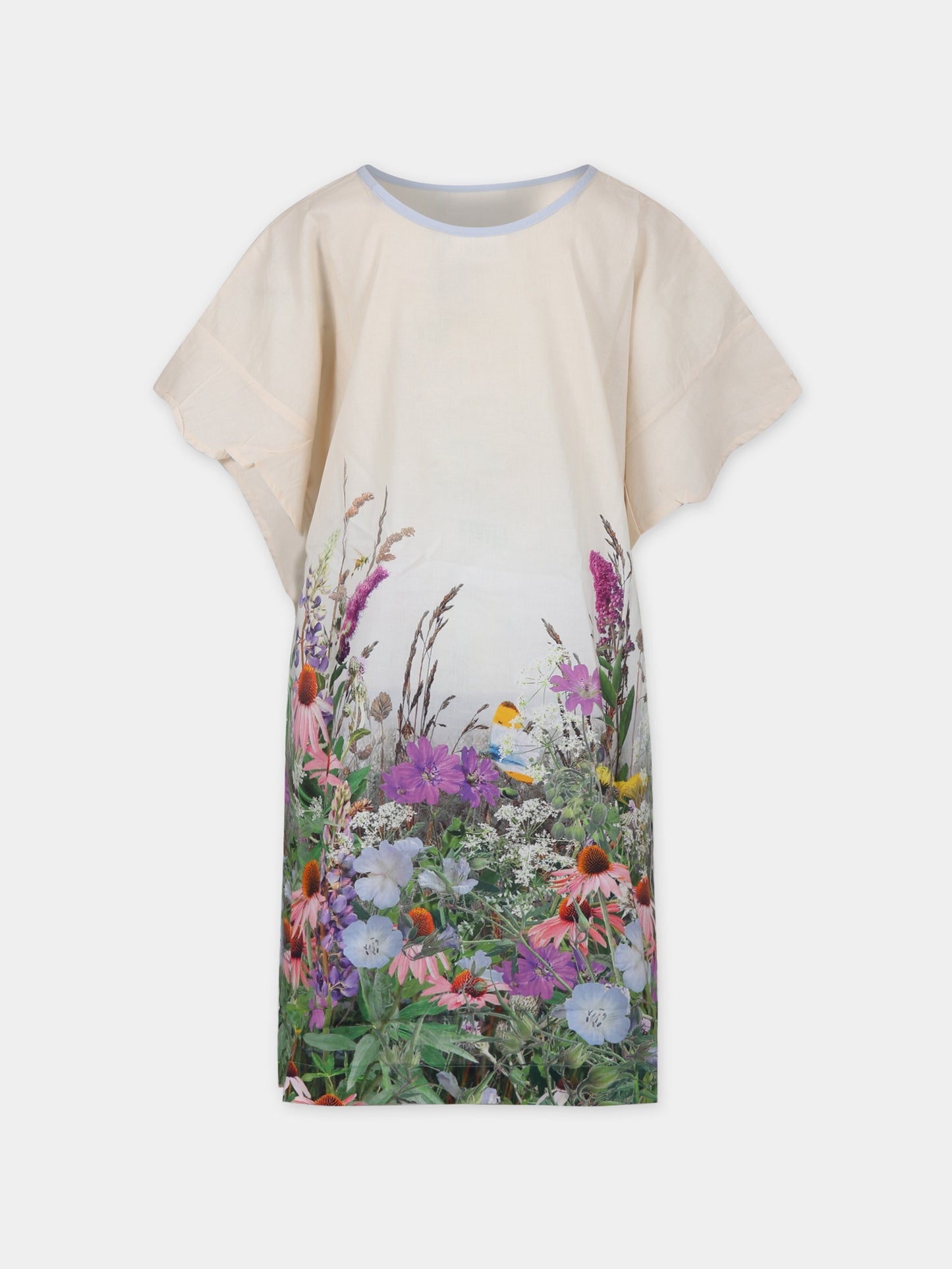 Copricostume avorio per bambina con cavalli e fiori,Molo,2S24E102 3405