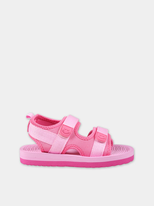 Sandali fucsia per bambina con logo,Molo,7S24U303 8854