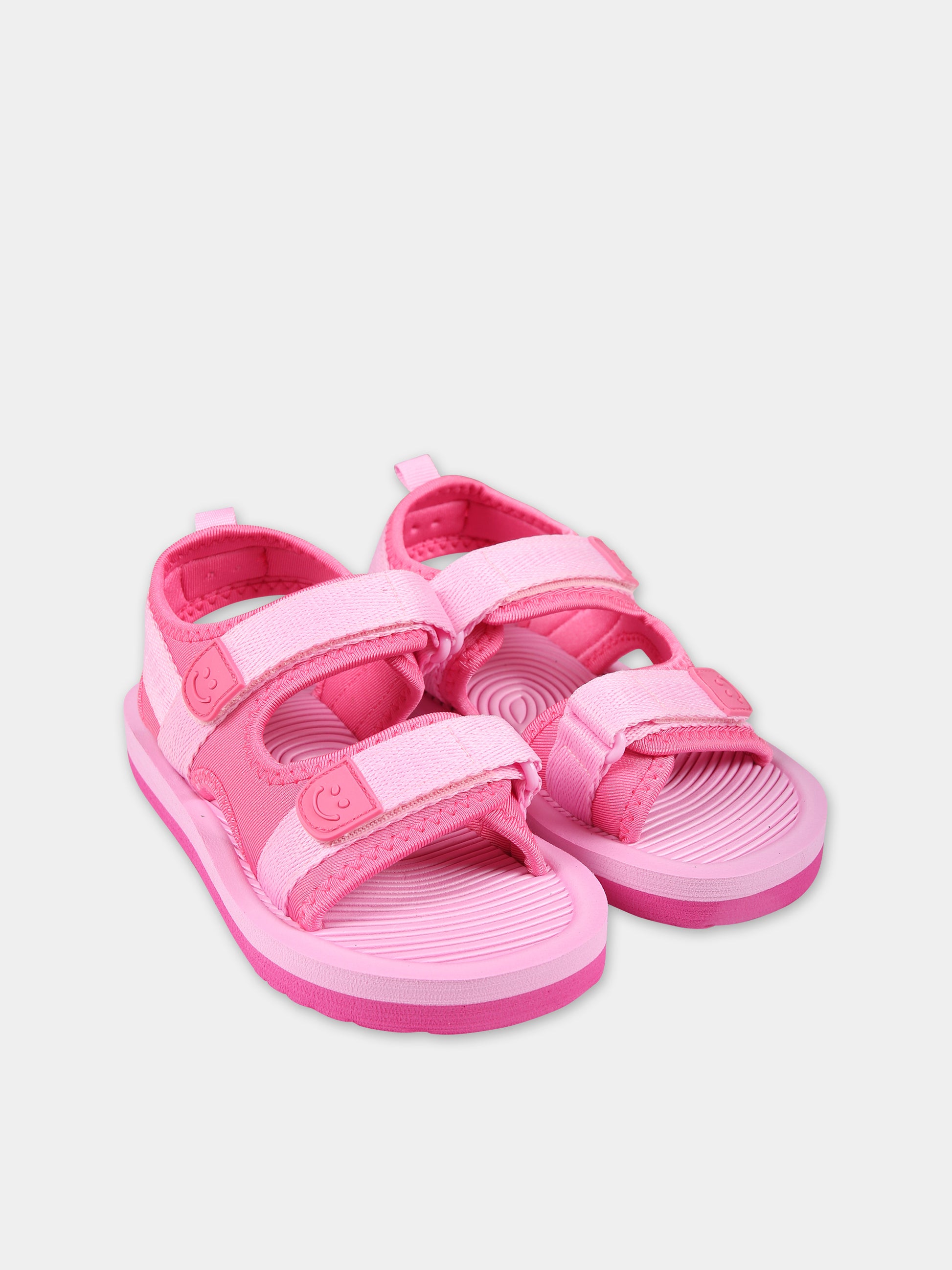 Sandali fucsia per neonata con logo,Molo,7S24U303 8854