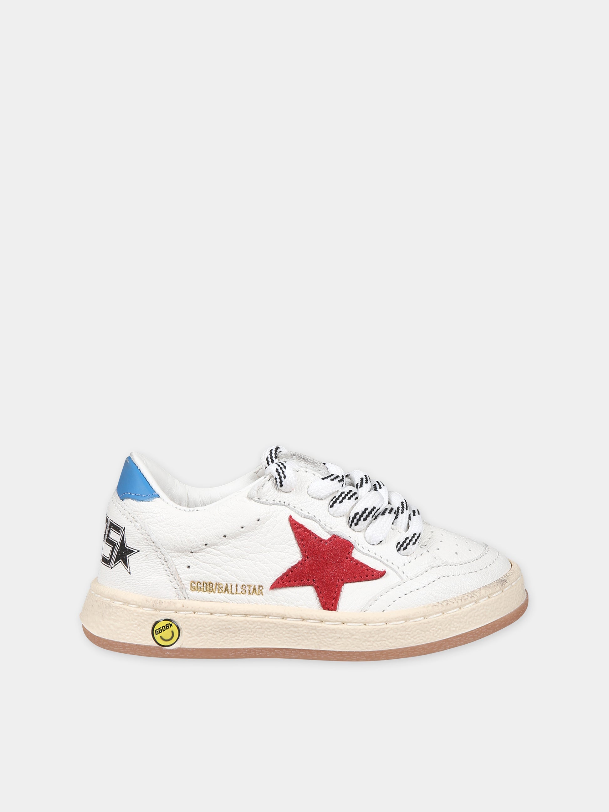 Sneakers bianche Ball Star New per bambini con stella,Golden Goose,GJF00439 F005330 10575