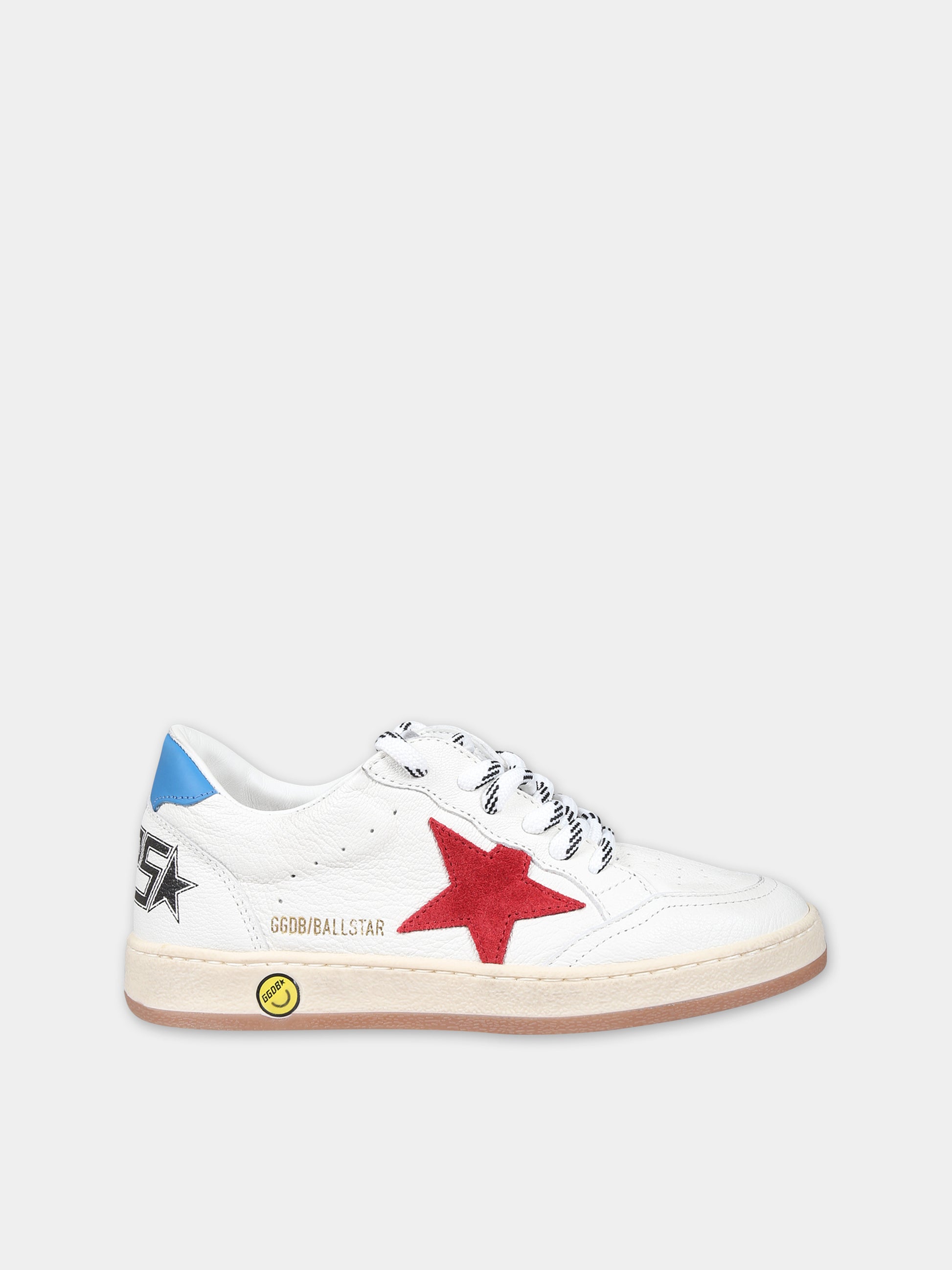 Sneakers bianche Ball Star New per bambini con stella,Golden Goose,GJF00439 F005330 10575