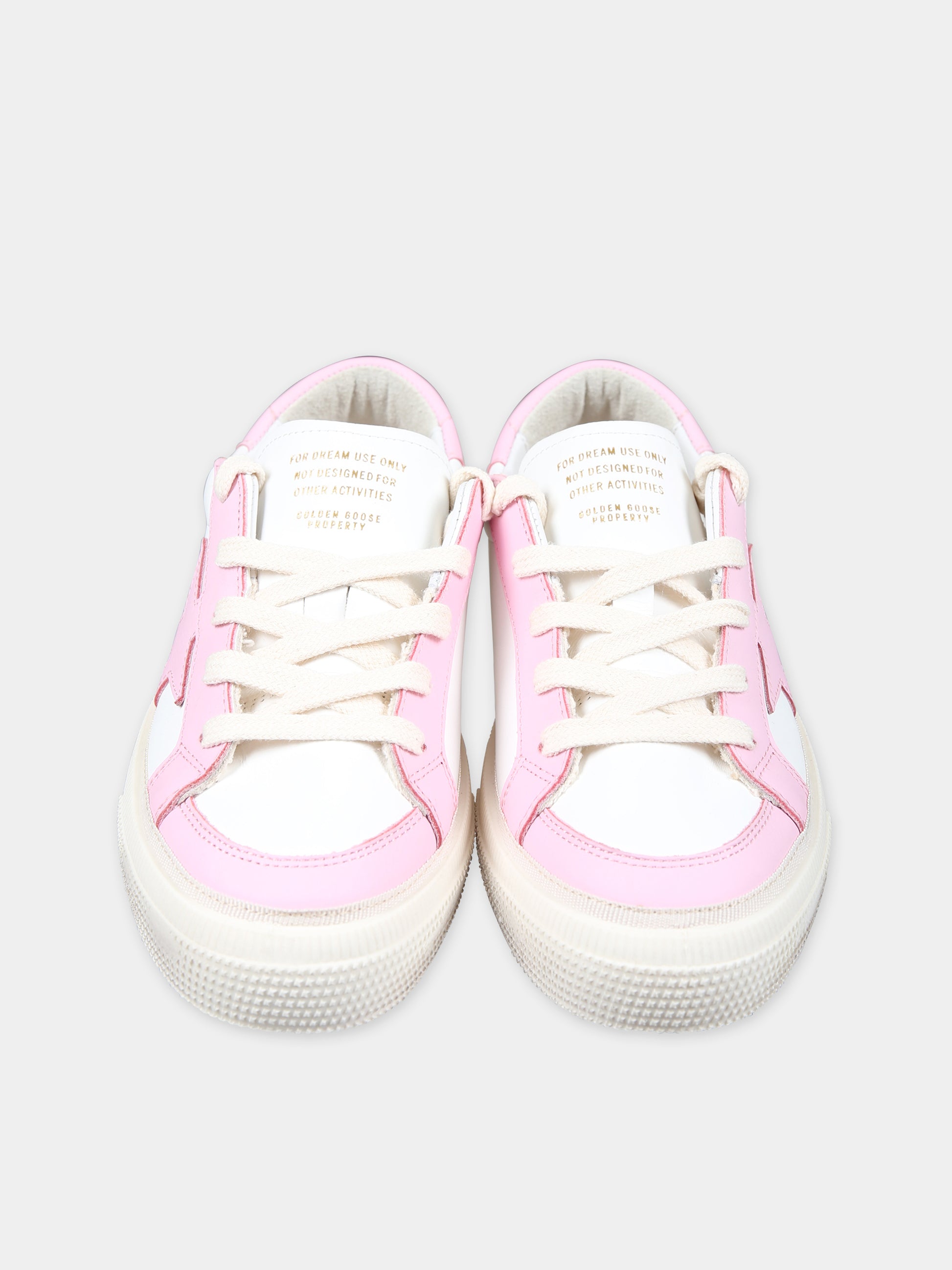 Sneakers May bianche per bambina con stella,Golden Goose,GYF00496 F005325 10310