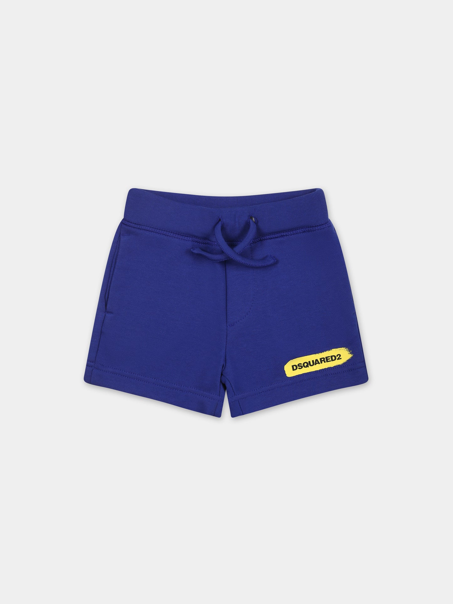 Shorts azzurri per neonato con logo,Dsquared2,DQ2162 D0A2F D2P695B DQ870