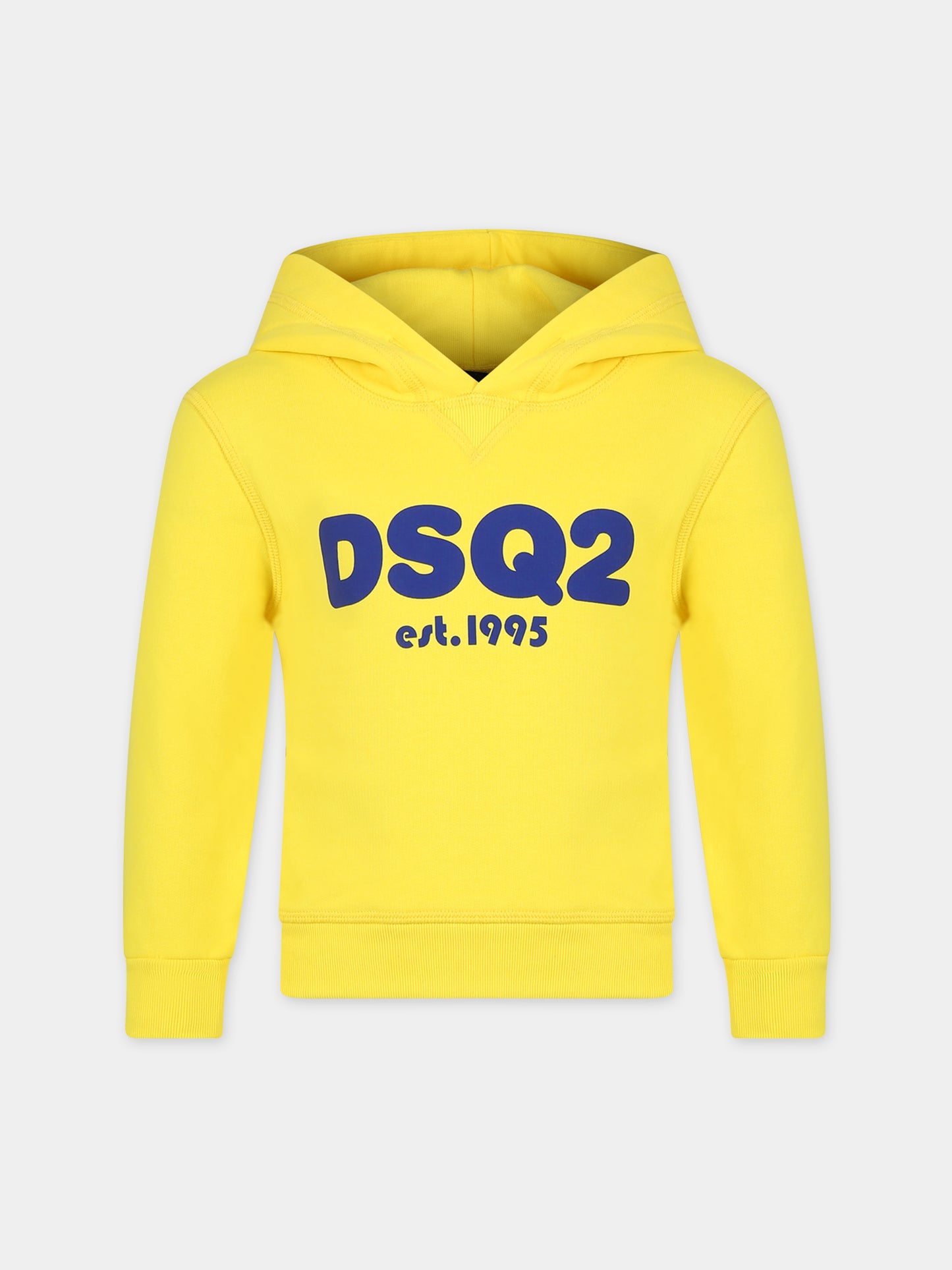 Felpa gialla per bambino con logo,Dsquared2,DQ2102 D003G D2S780U DQ205