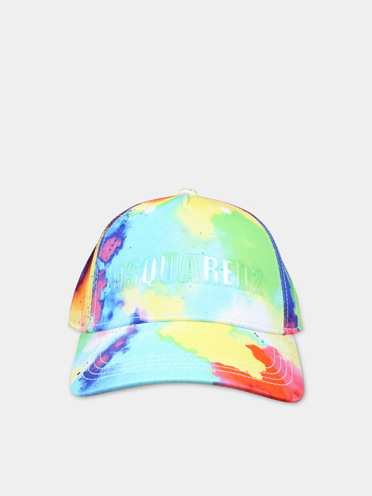 Cappello multicolor per bambino con logo,Dsquared2,DQ2245 D0A7Z D2F216U DQ003