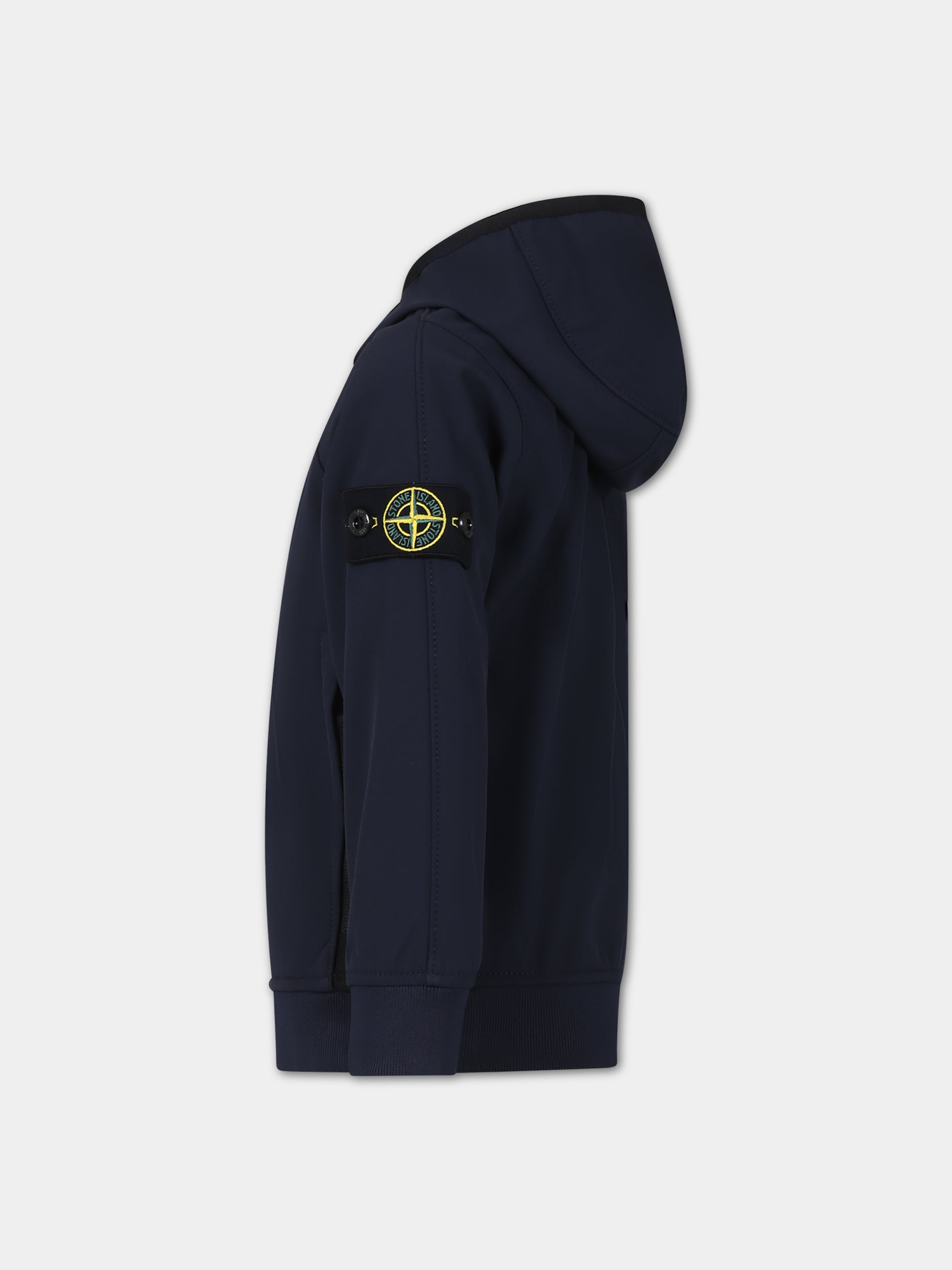 Giubbotto blu per bambino con bussola,Stone Island Junior,801640127 V0020