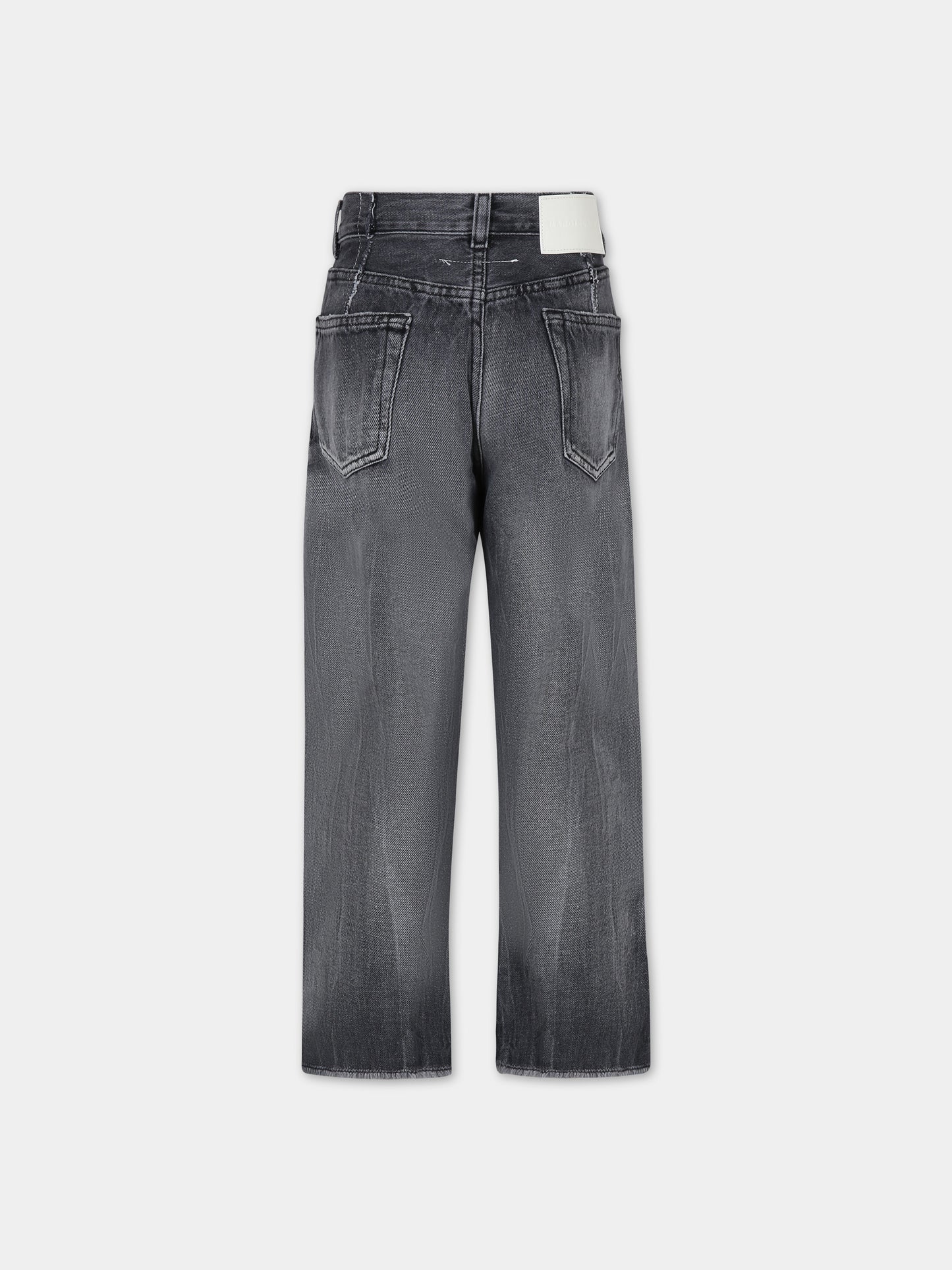 Jeans grigio per bambini con logo,Mm6 Maison Margiela,M60056 MM02L MM6P13U M602