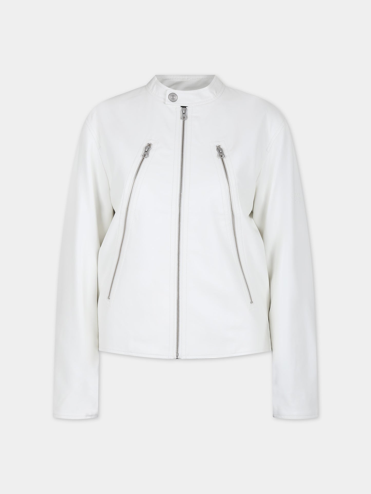 Giubbotto bianco per bambini con logo,Mm6 Maison Margiela,M60497 MM01Y MM6J15BU M6101