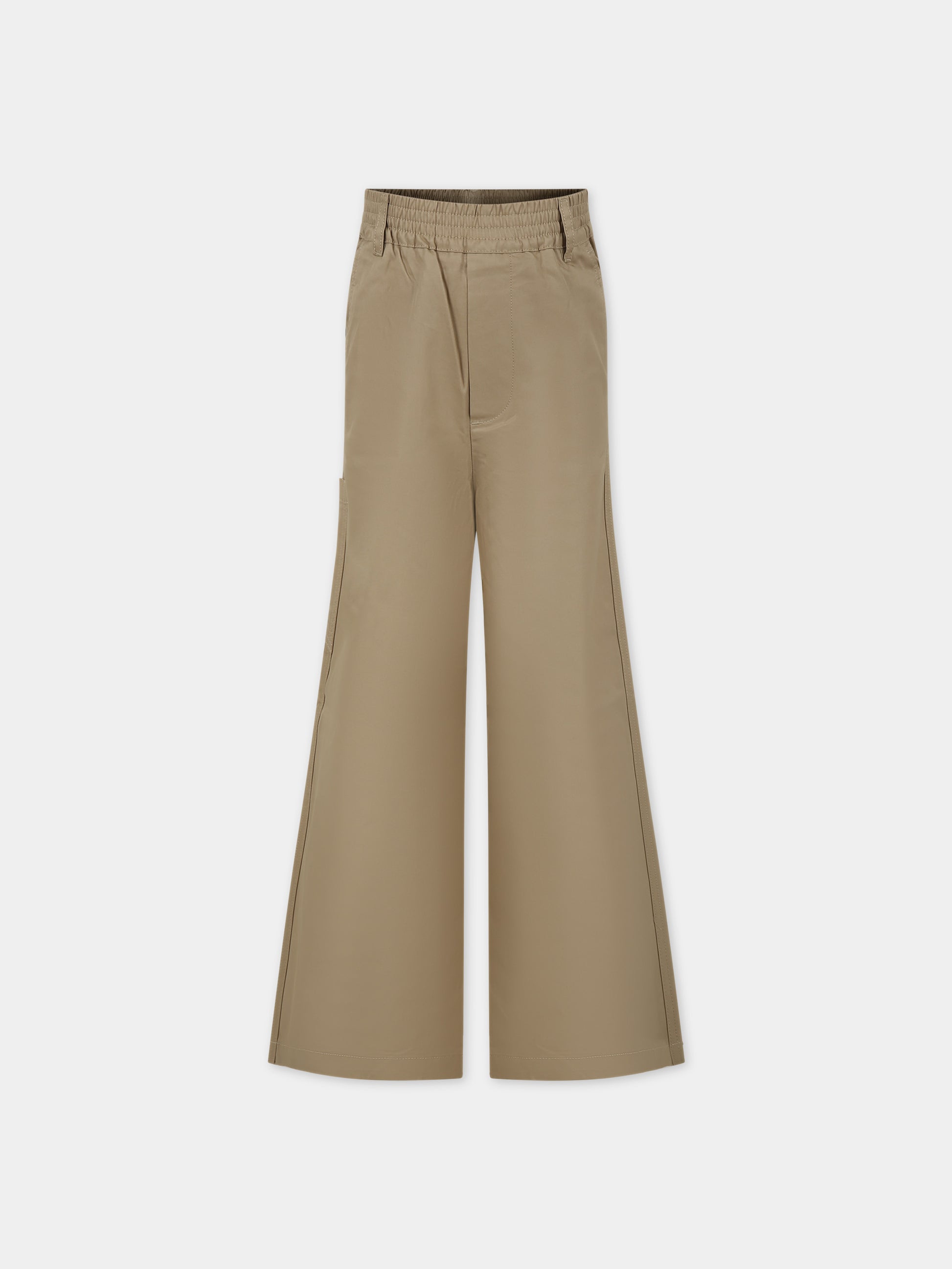 Pantaloni beige per bambina con logo,Mm6 Maison Margiela,M60502 MM036 MM6P108U M6700