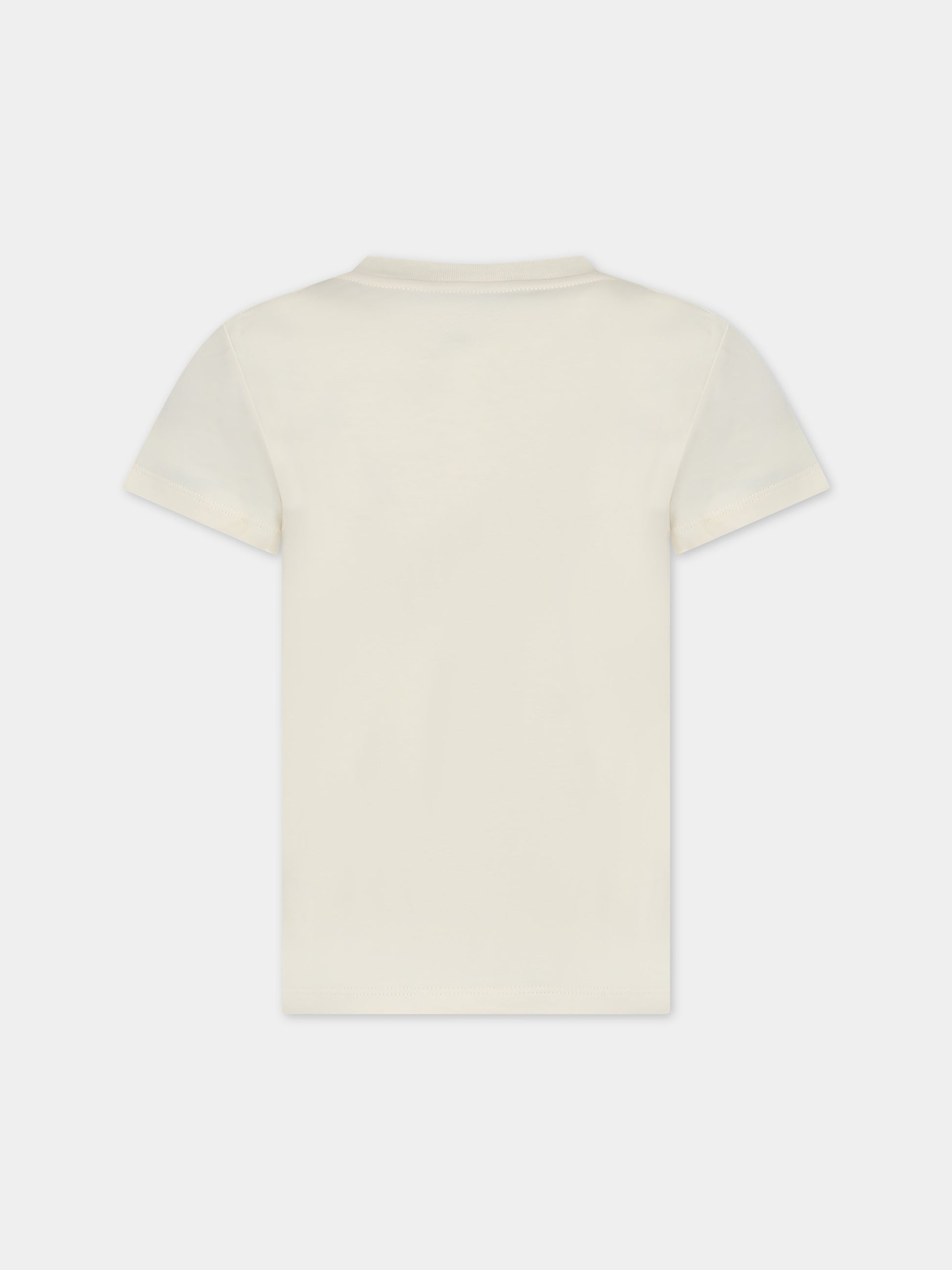 T-shirt avorio per bambina con fragole e Peter Rabbit,Gucci Kids,610190 XJF9G 9398