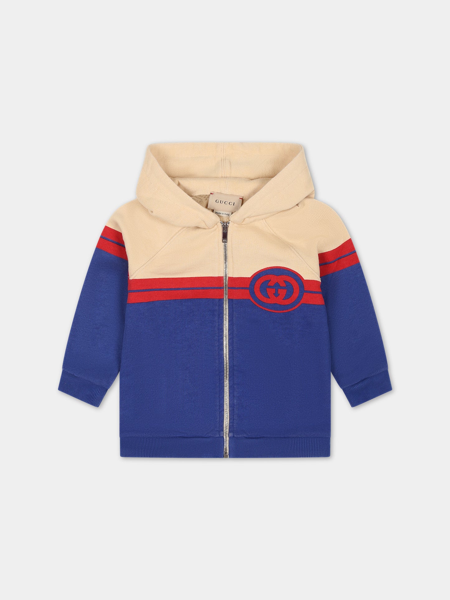 Felpa multicolor per neonato con logo,Gucci Kids,771307 XJF5V 7524