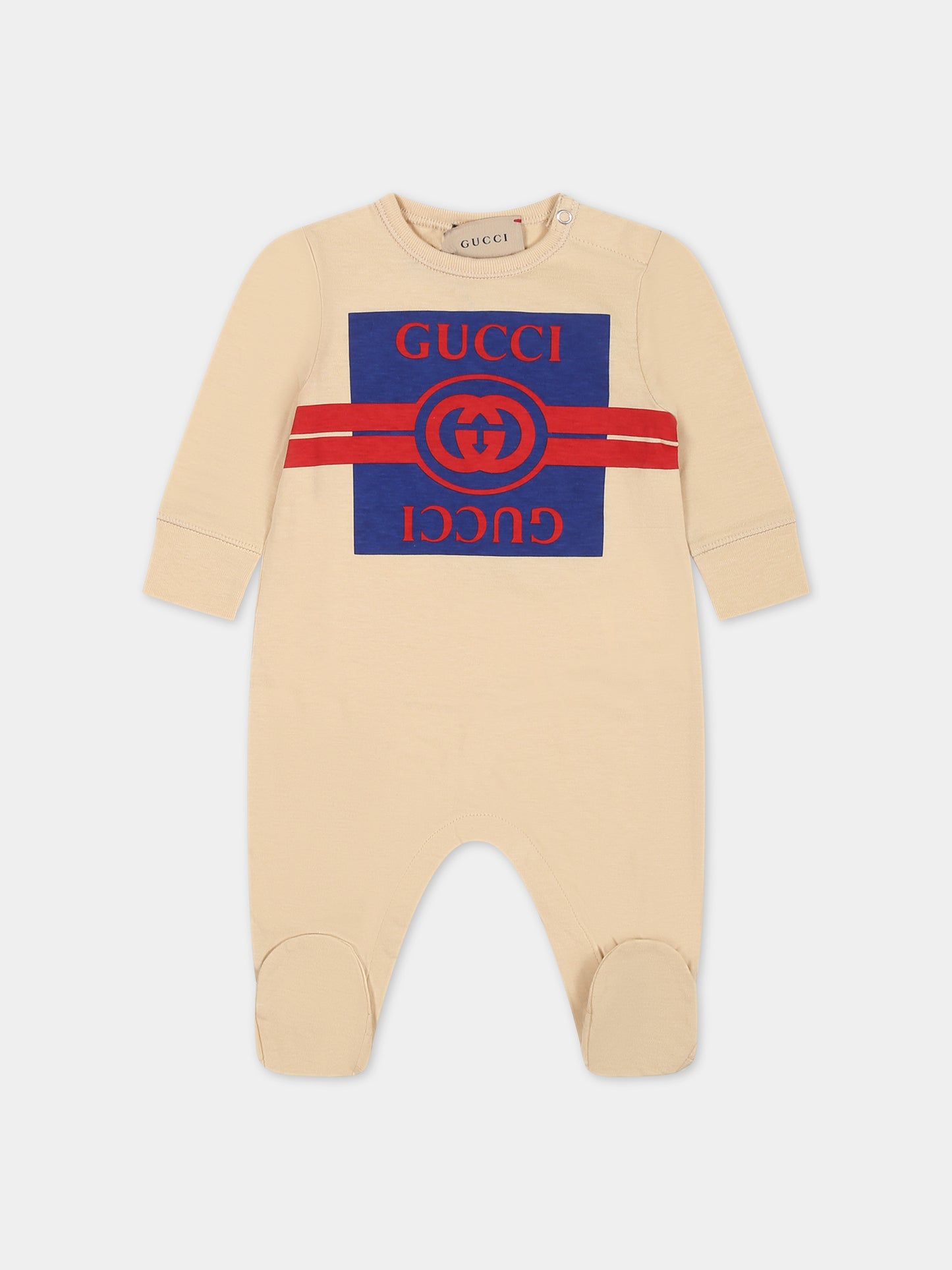 Tutina avorio per neonata con logo,Gucci Kids,779232 XJF50 7524