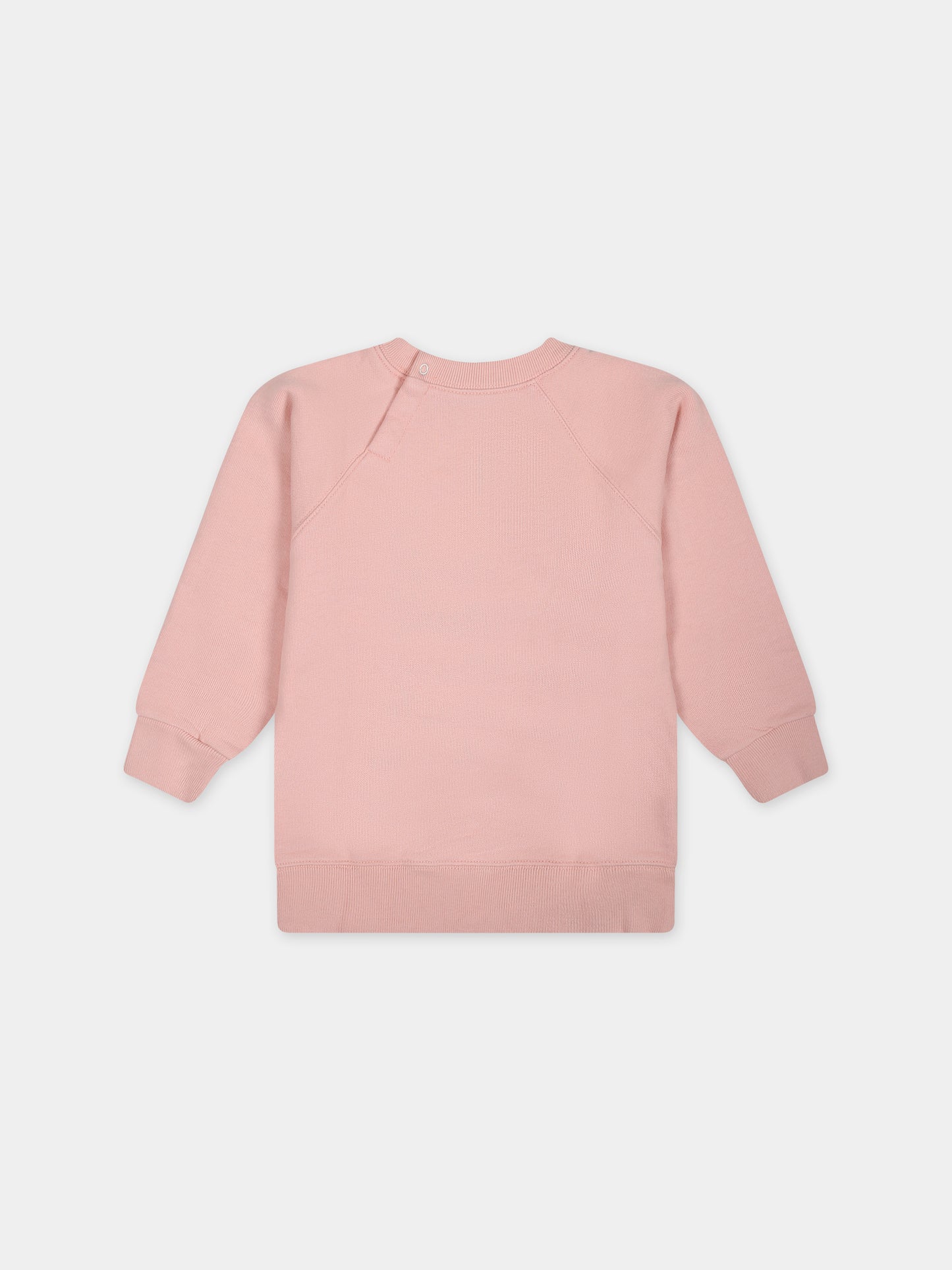 Felpa rosa per neonata con doppia G,Gucci Kids,653687 XJF5W 6372