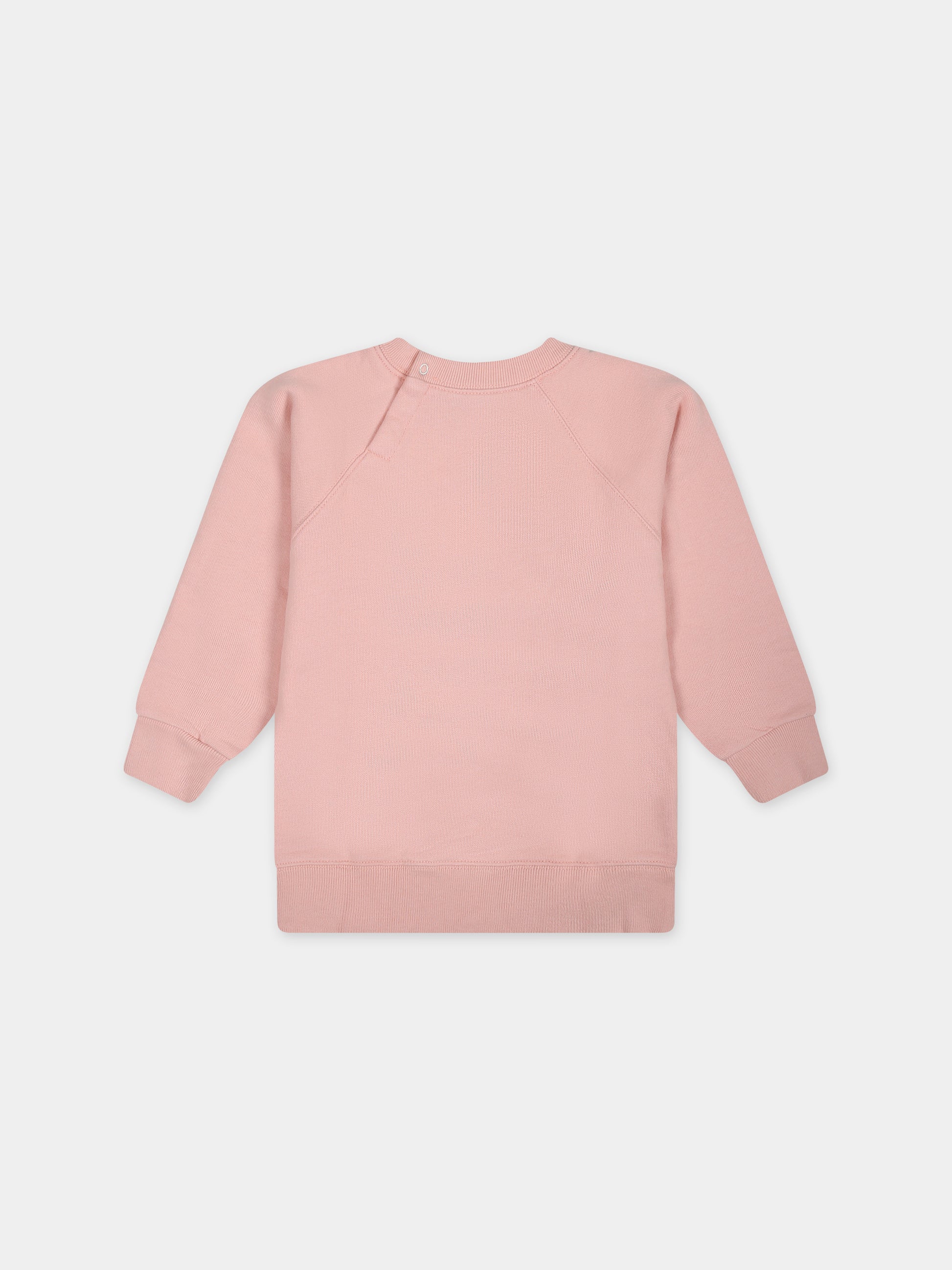 Felpa rosa per neonata con doppia G,Gucci Kids,653687 XJF5W 6372