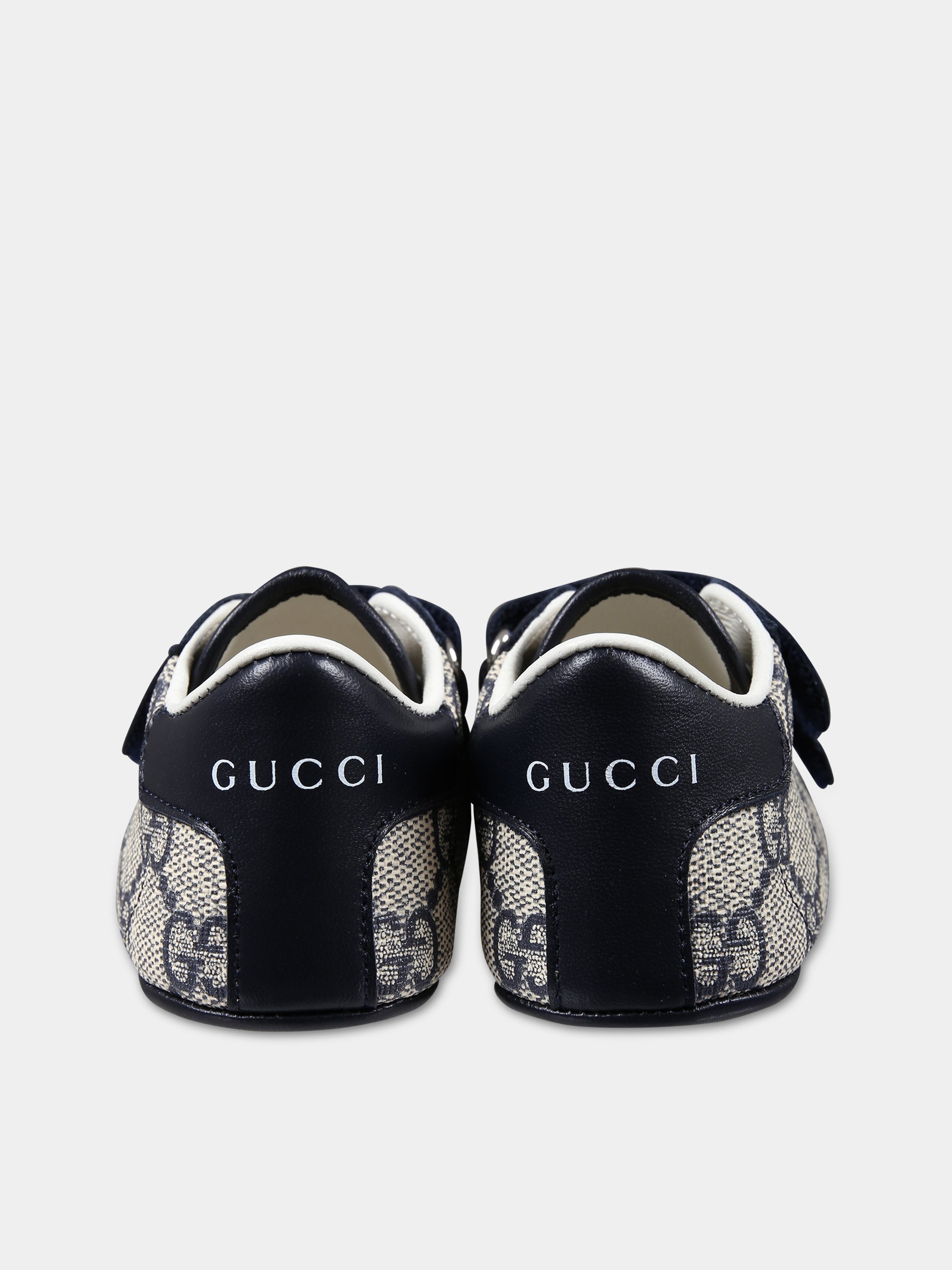 Sneakers blu per neonato con logo GG all-over,Gucci Kids,772387 FACX3 4054