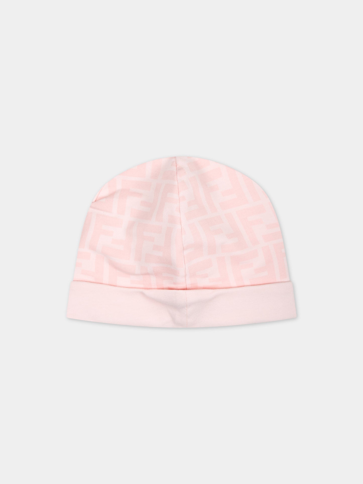 Set rosa per neonata con logo,Fendi Kids,BUK115 AQT8 F0C11