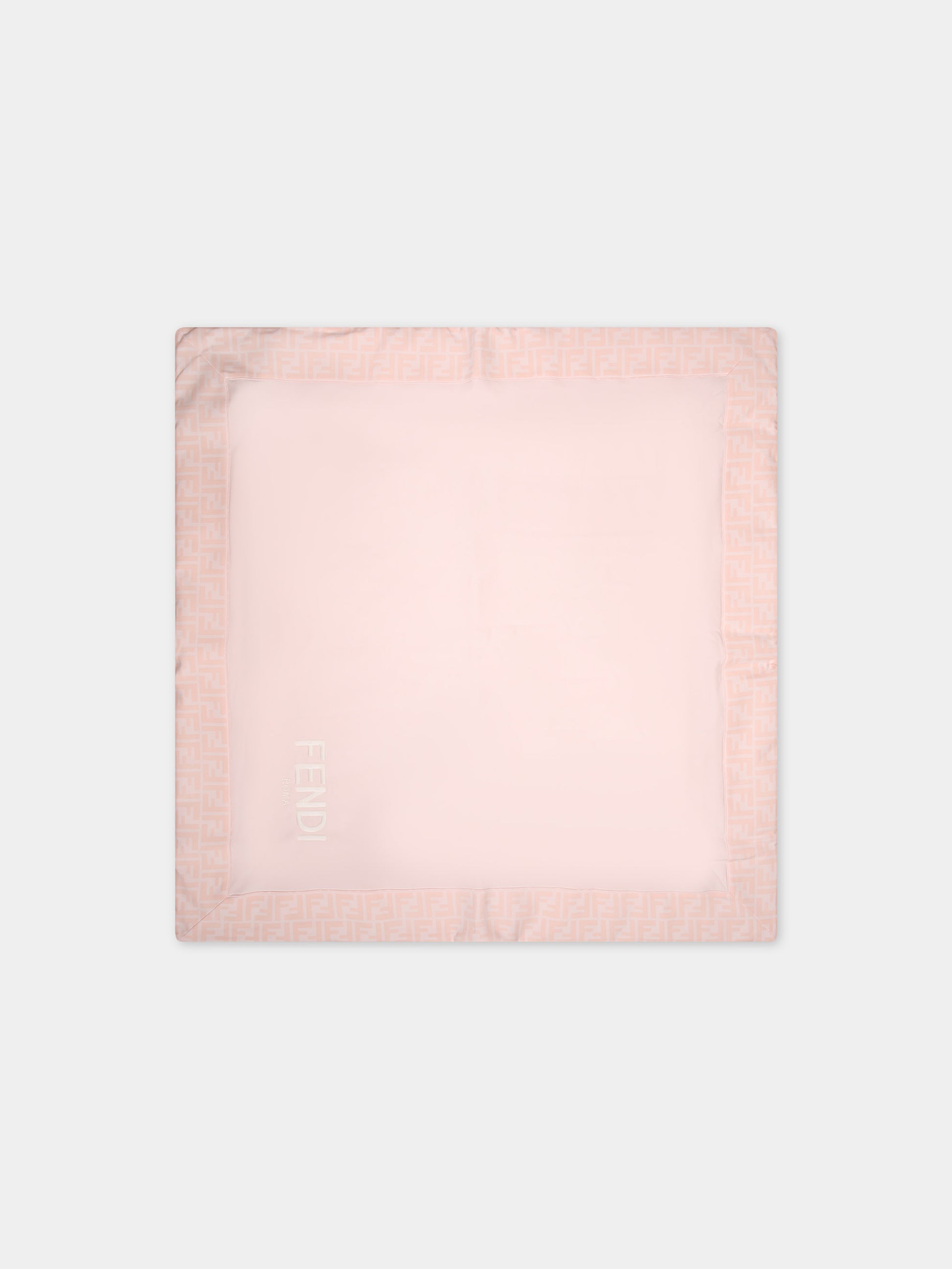Coperta rosa per neonata con logo,Fendi Kids,BUJ267 AQT8 F0C11