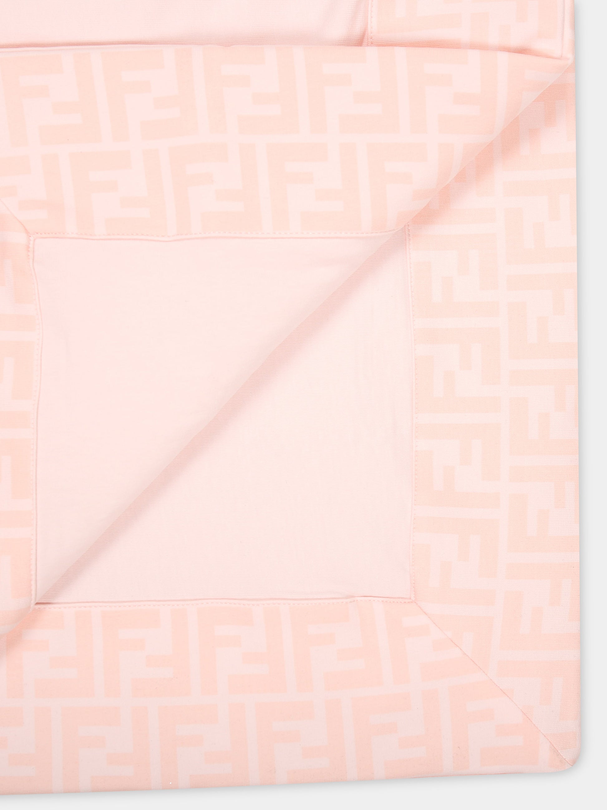 Coperta rosa per neonata con logo,Fendi Kids,BUJ267 AQT8 F0C11