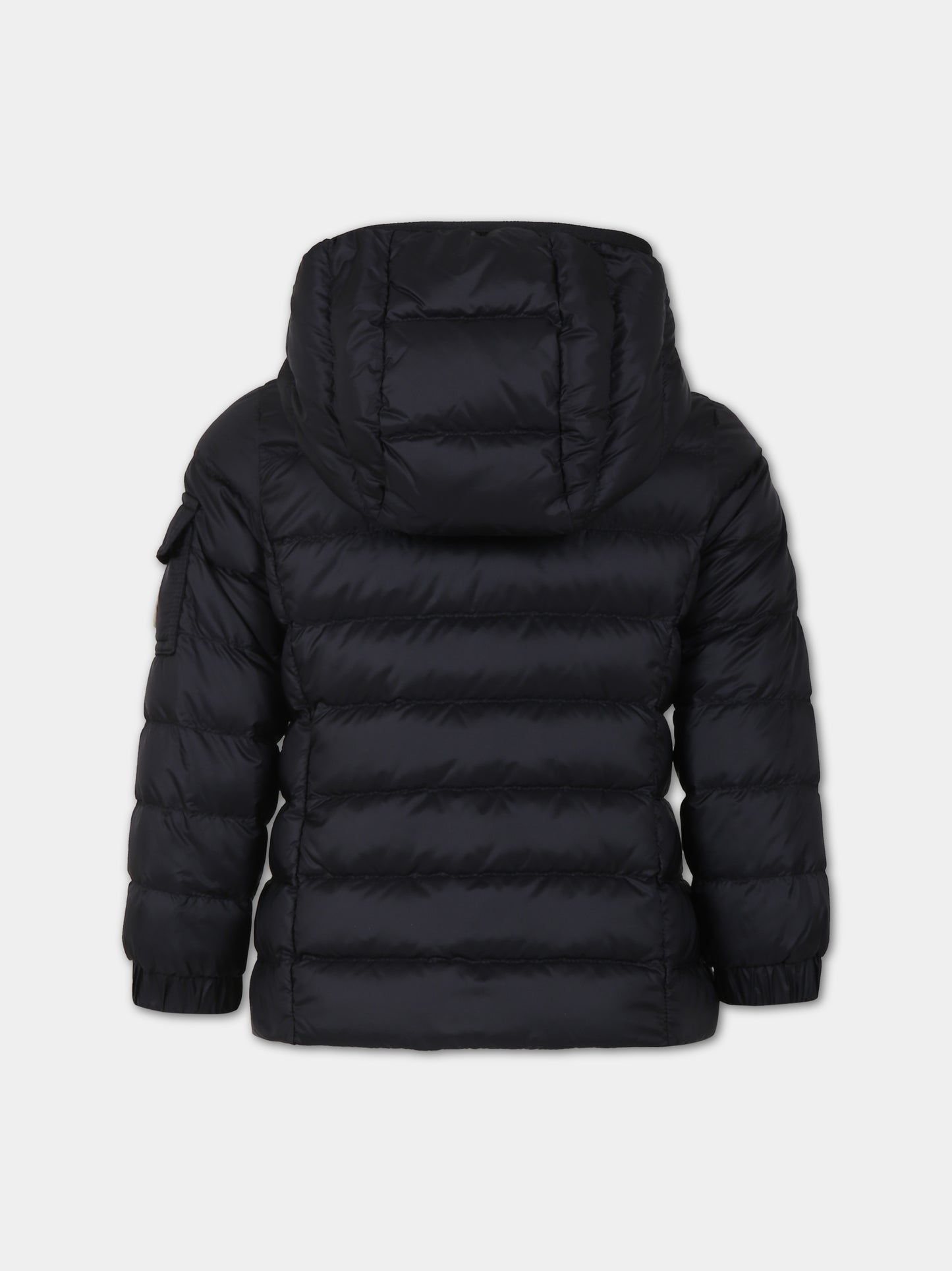 Piumino Gles nero con cappuccio per bambina,Moncler Kids,954 1A00030 595FE 999