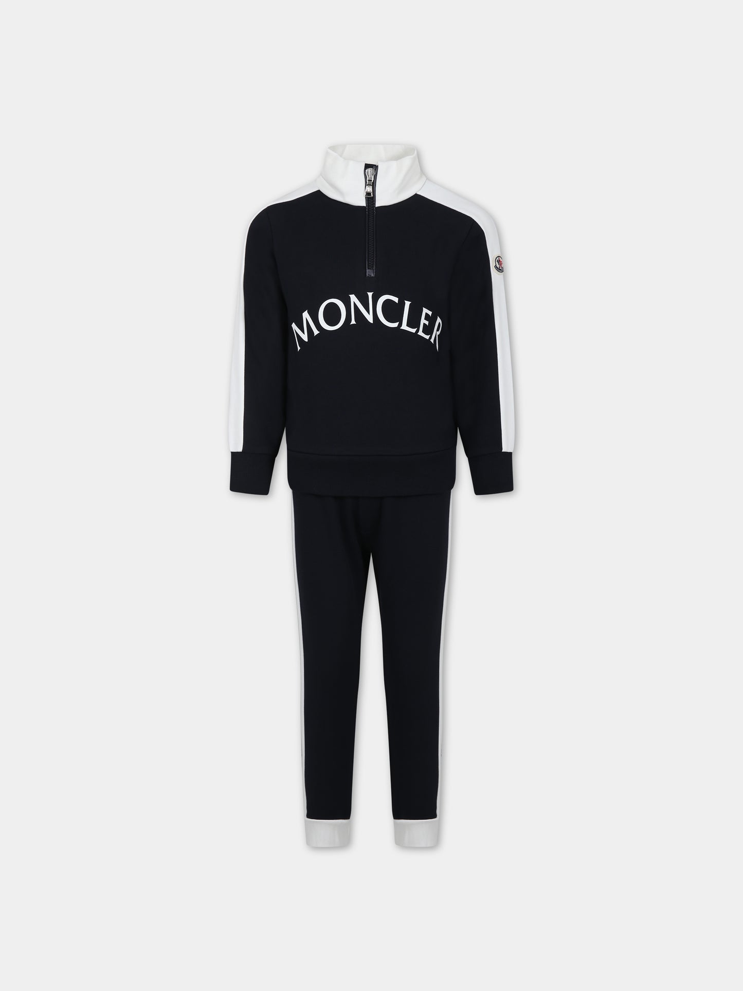 Completo blu per bambino con logo,Moncler Kids,954 8M00002 809AG F70