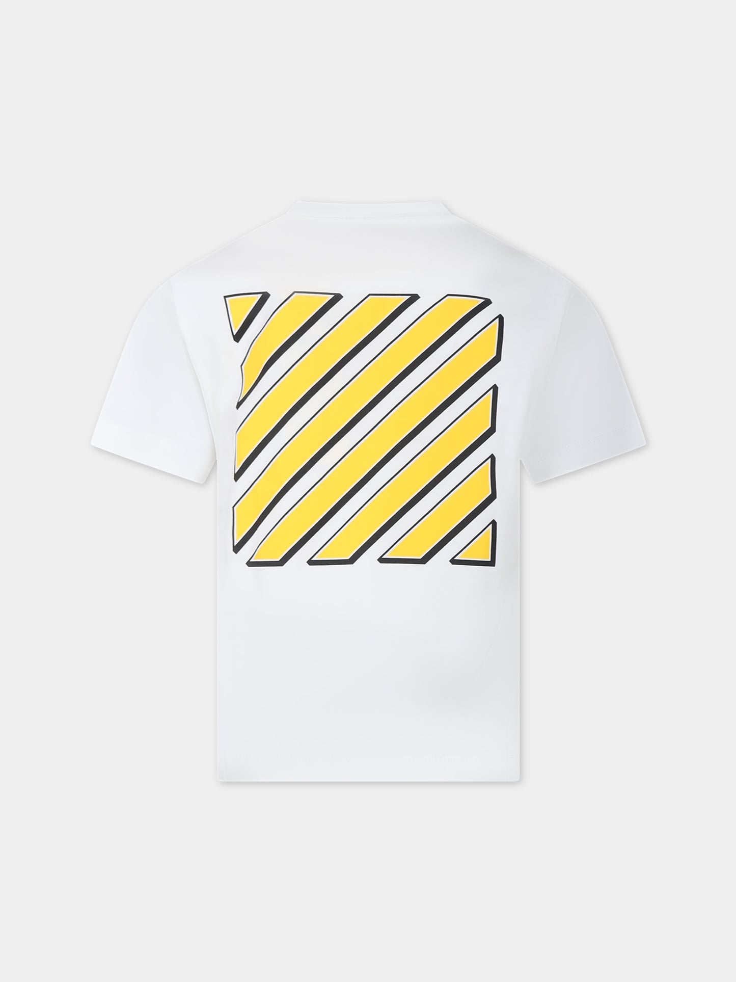 T-shirt bianca per bambino con logo,Off White,OBAA002S24JER0090118