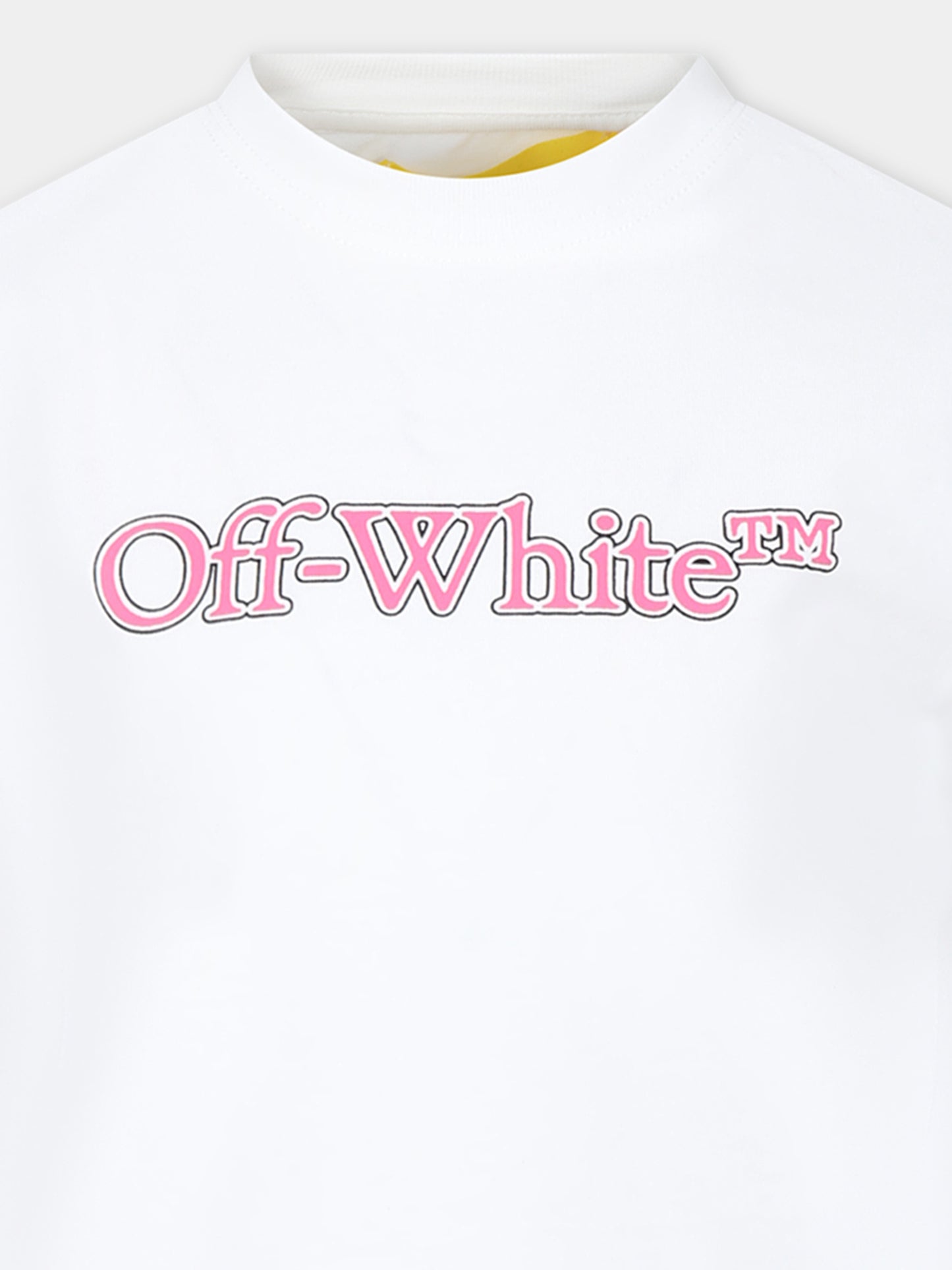 T-shirt bianca per bambina con logo,Off White,OGAA001S24JER0040132