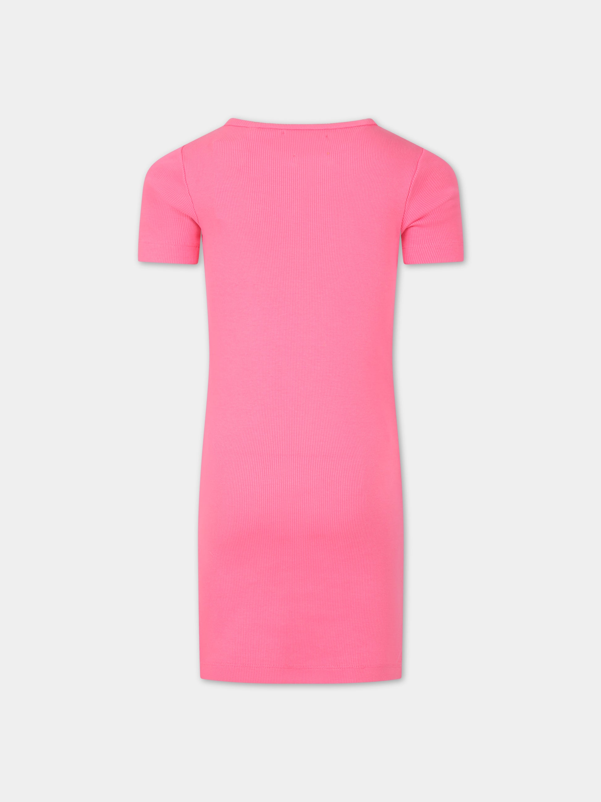 Vestito fucsia per bambina con logo,Off White,OGDB035S24JER0013201