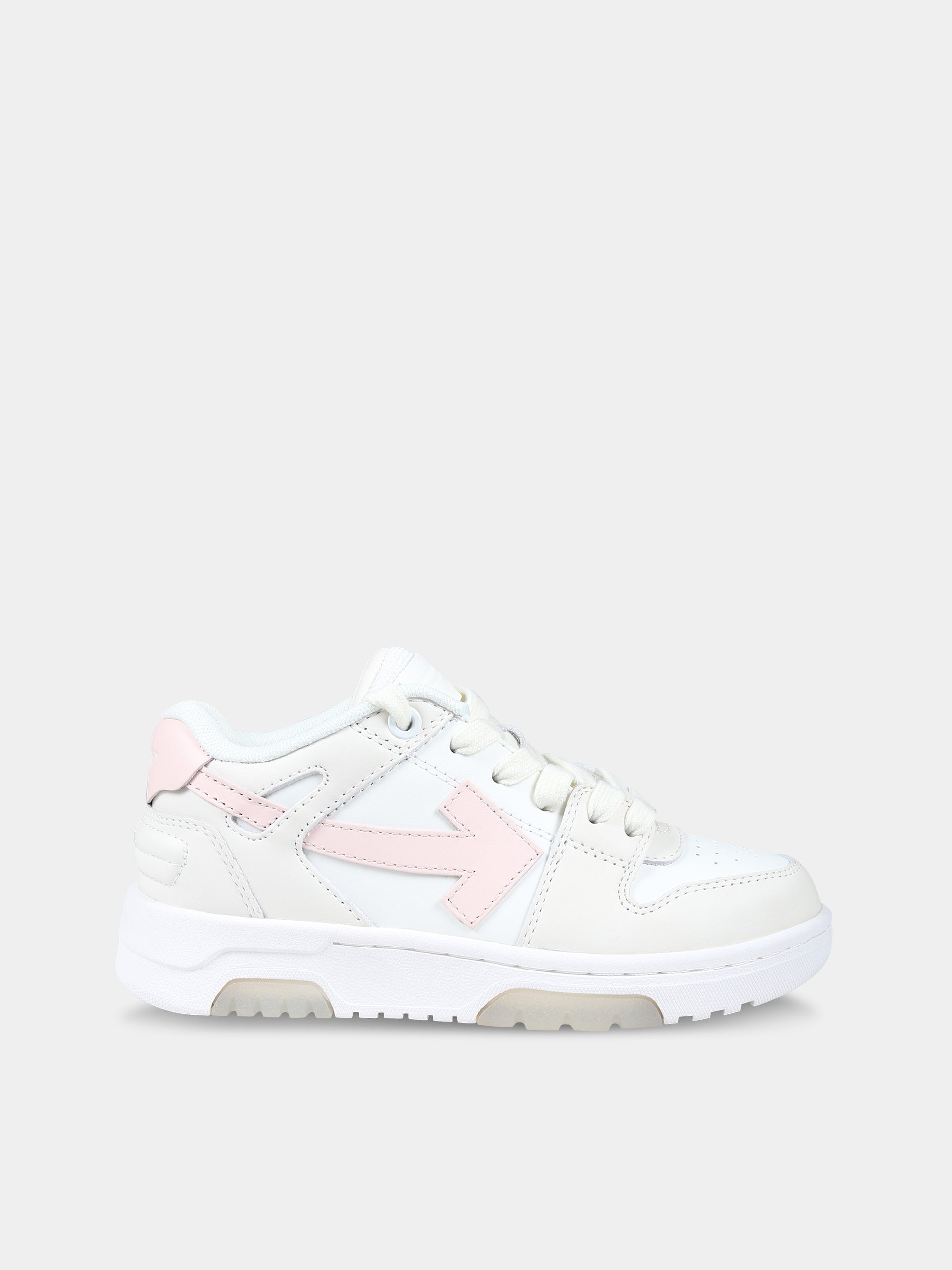 Sneakers bianche per bambina con iconiche frecce,Off White,OGIA007S24LEA0020330