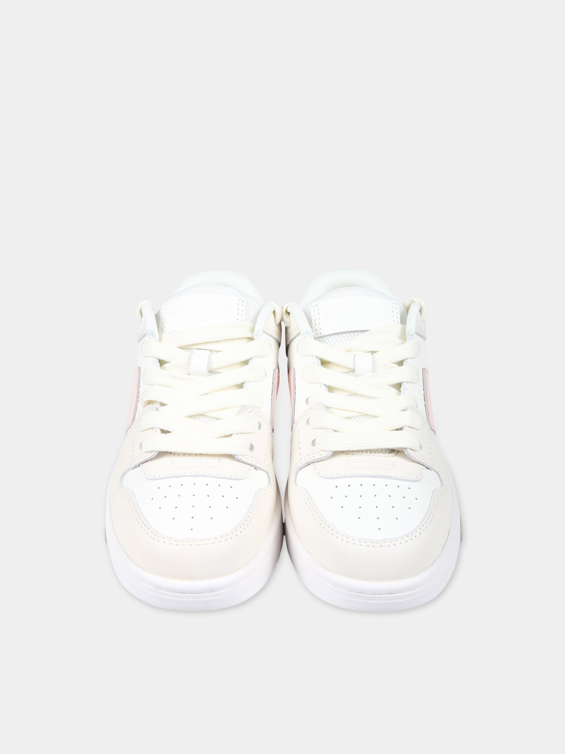 Sneakers bianche per bambina con iconiche frecce,Off White,OGIA007S24LEA0020330
