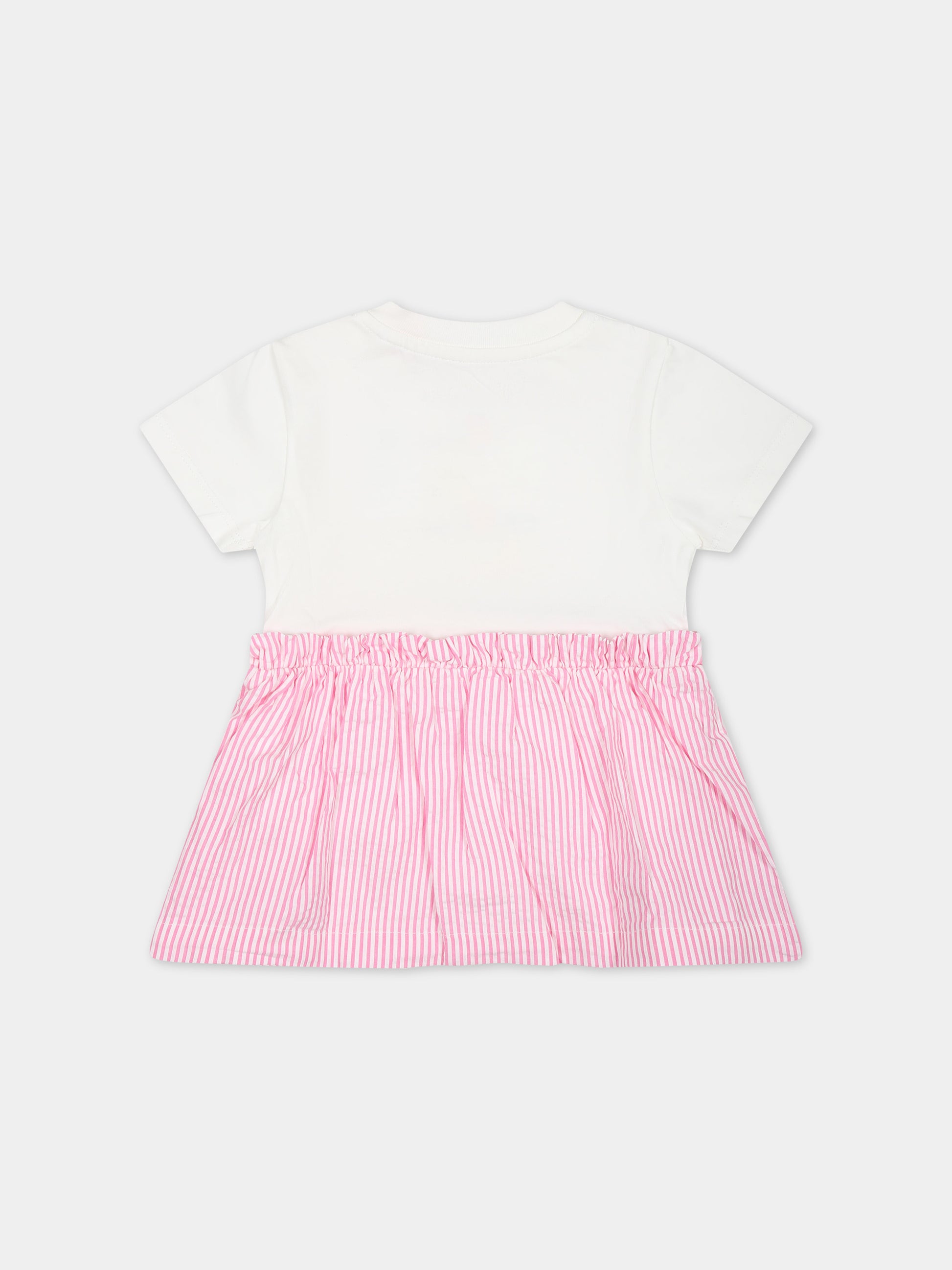 Vestito multicolor per neonata con logo,Off White,OGX7010S24JER0010184