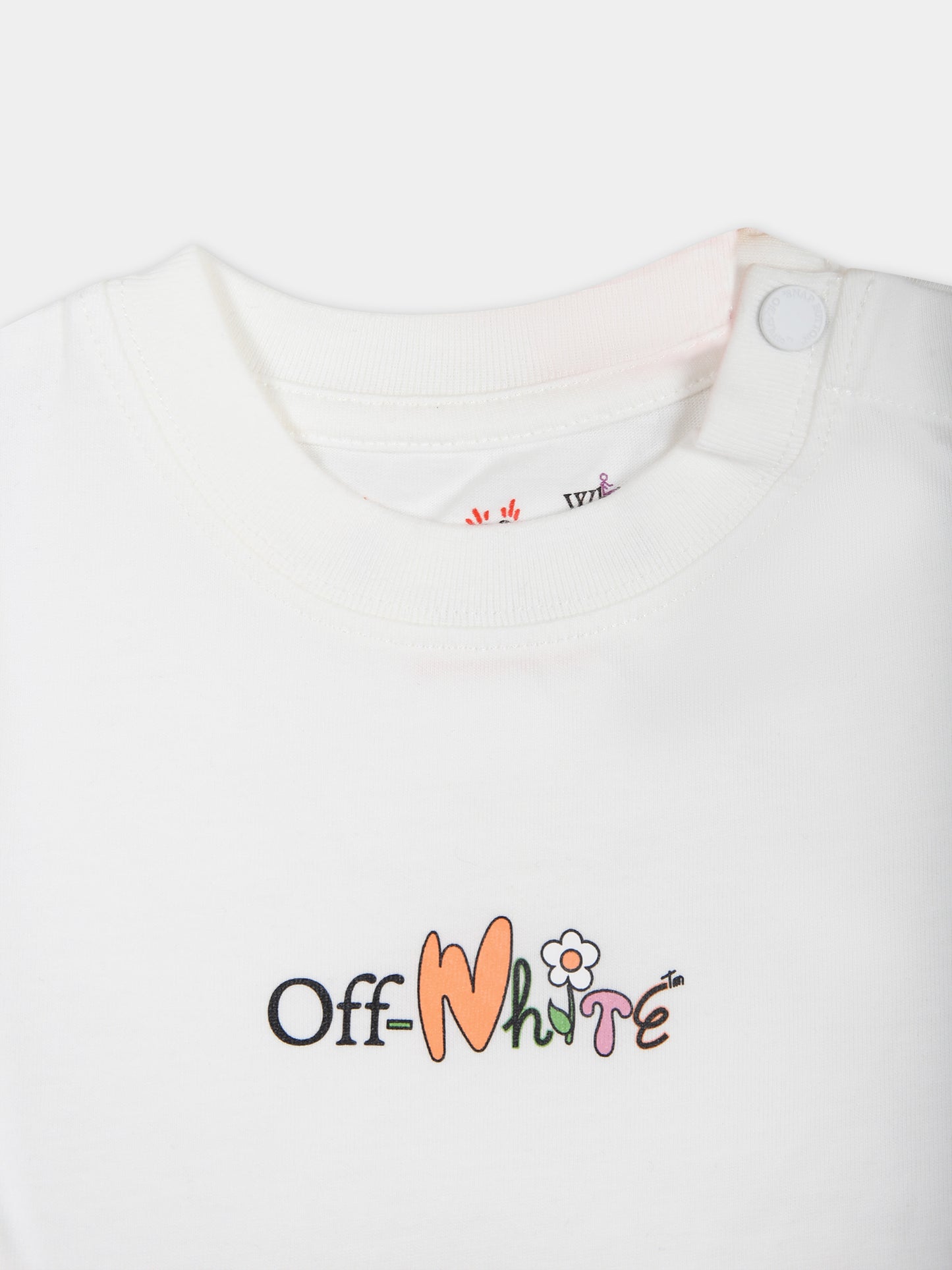 Vestito multicolor per neonata con logo,Off White,OGX7010S24JER0010184